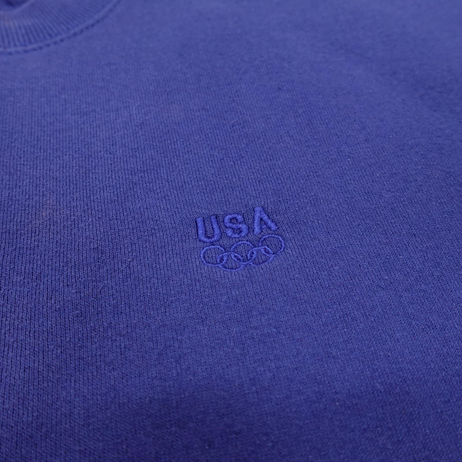 Vintage United States Sweatshirt Mens XL Blue Olympic USA Crewneck JCPenney 90s - Thumbnail 3