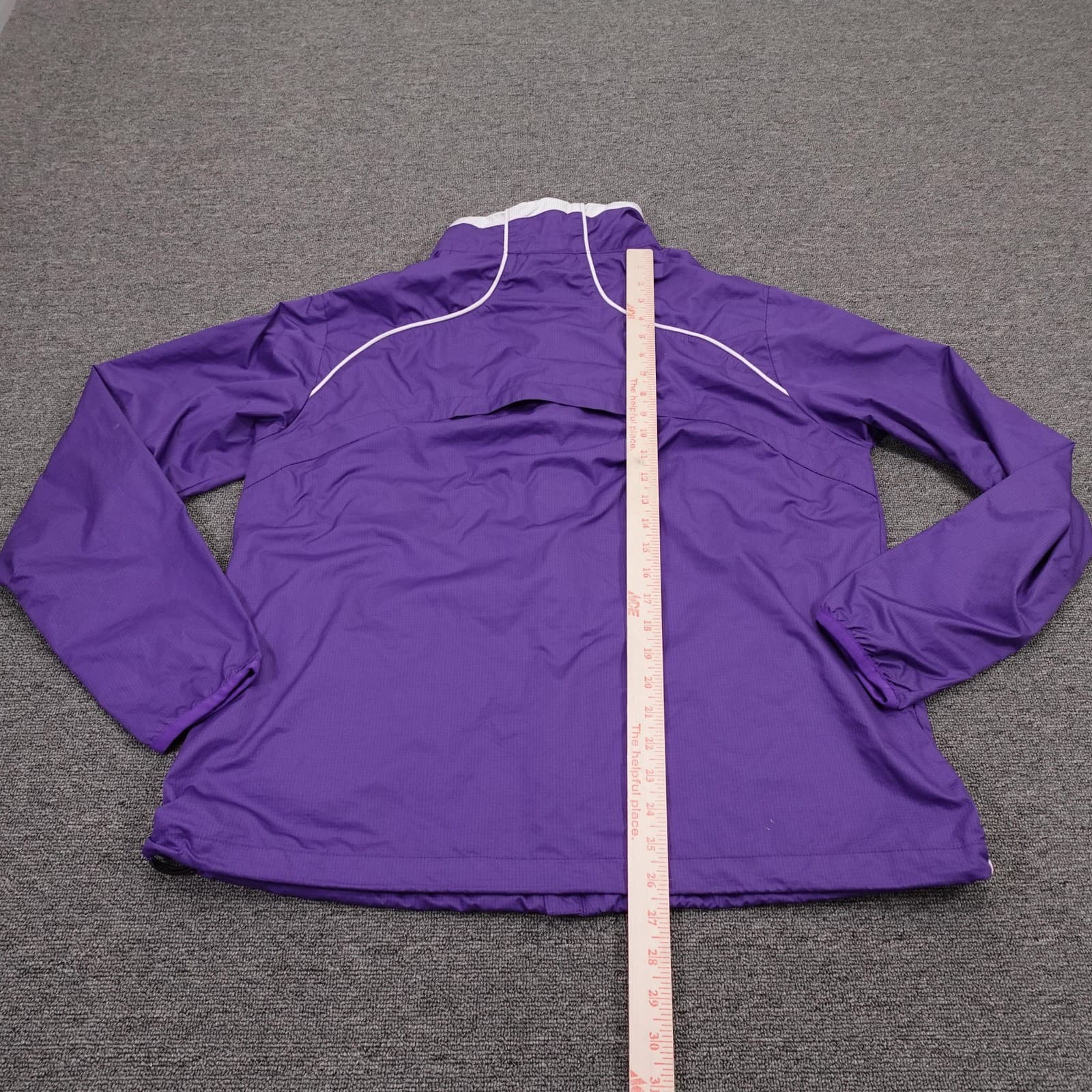 Nike Storm-FIT Jacket Womens XL Purple Full Zip Lined Vent Back Windbreaker - Thumbnail 7