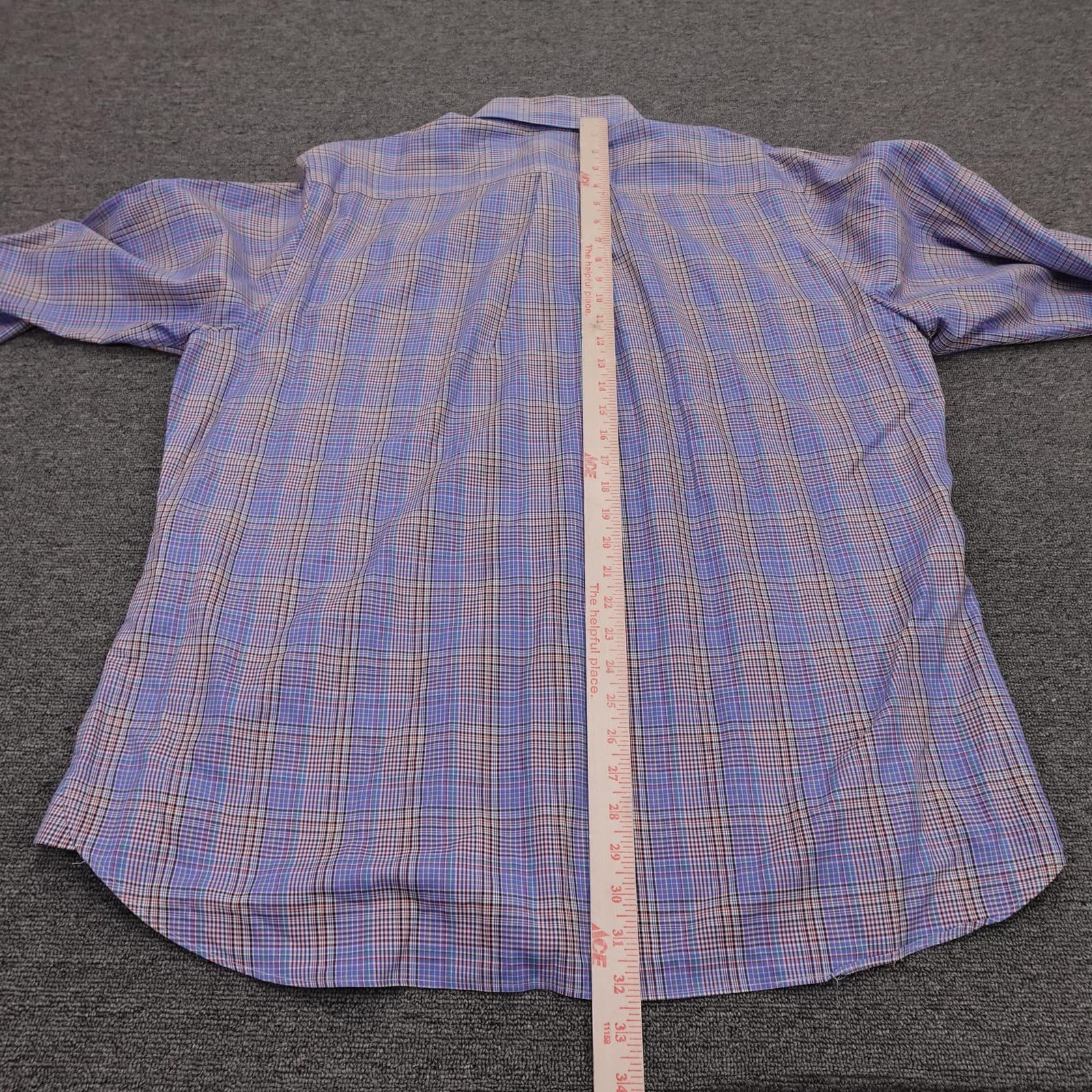 Brooks Brothers Shirt Mens XL Blue Check Long Sleeve Button Down Casual USA - Thumbnail 5