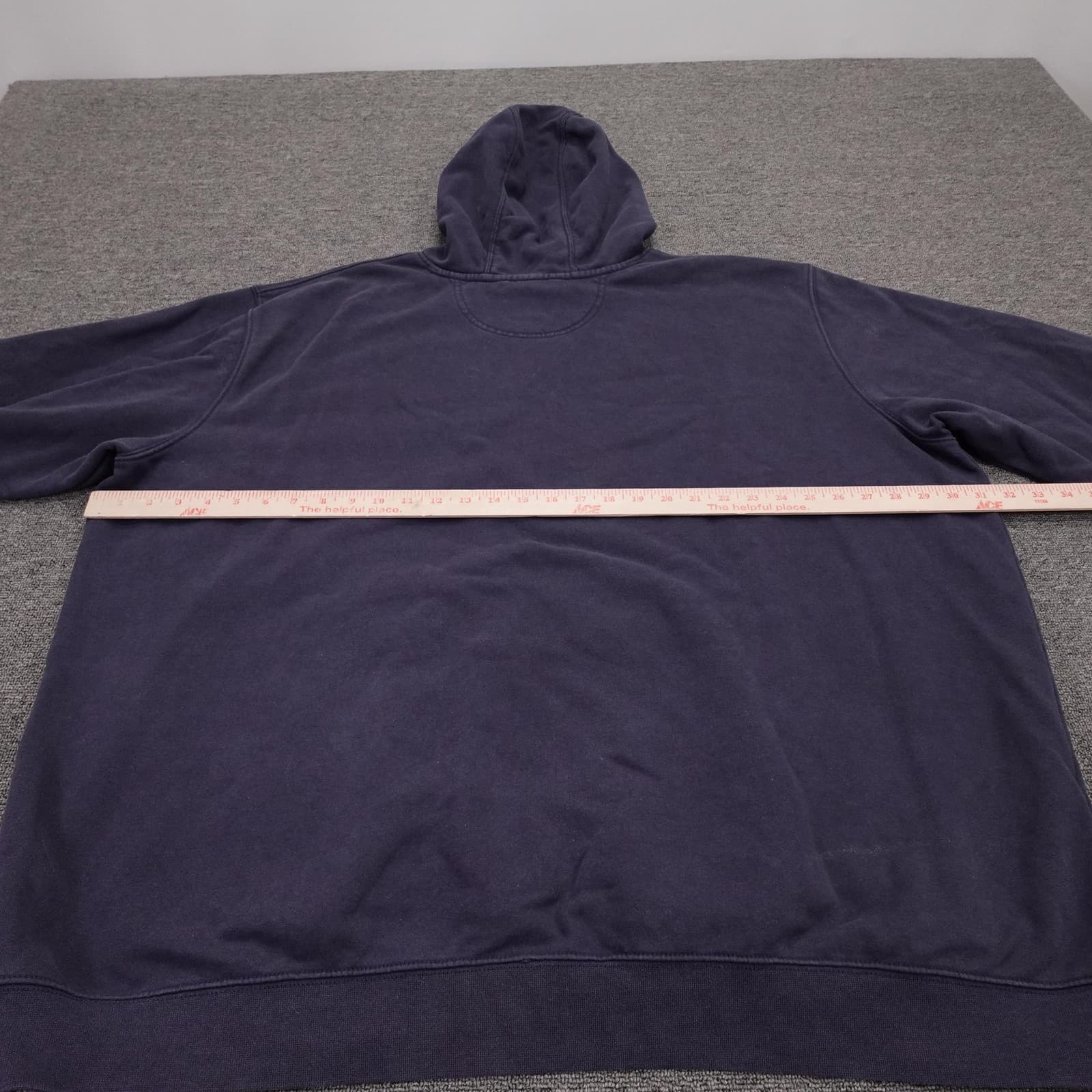 Carhartt Hoodie Mens 3XLT Blue Loose Fit Sleeve Logo Midweight Fleece K288 - Thumbnail 5