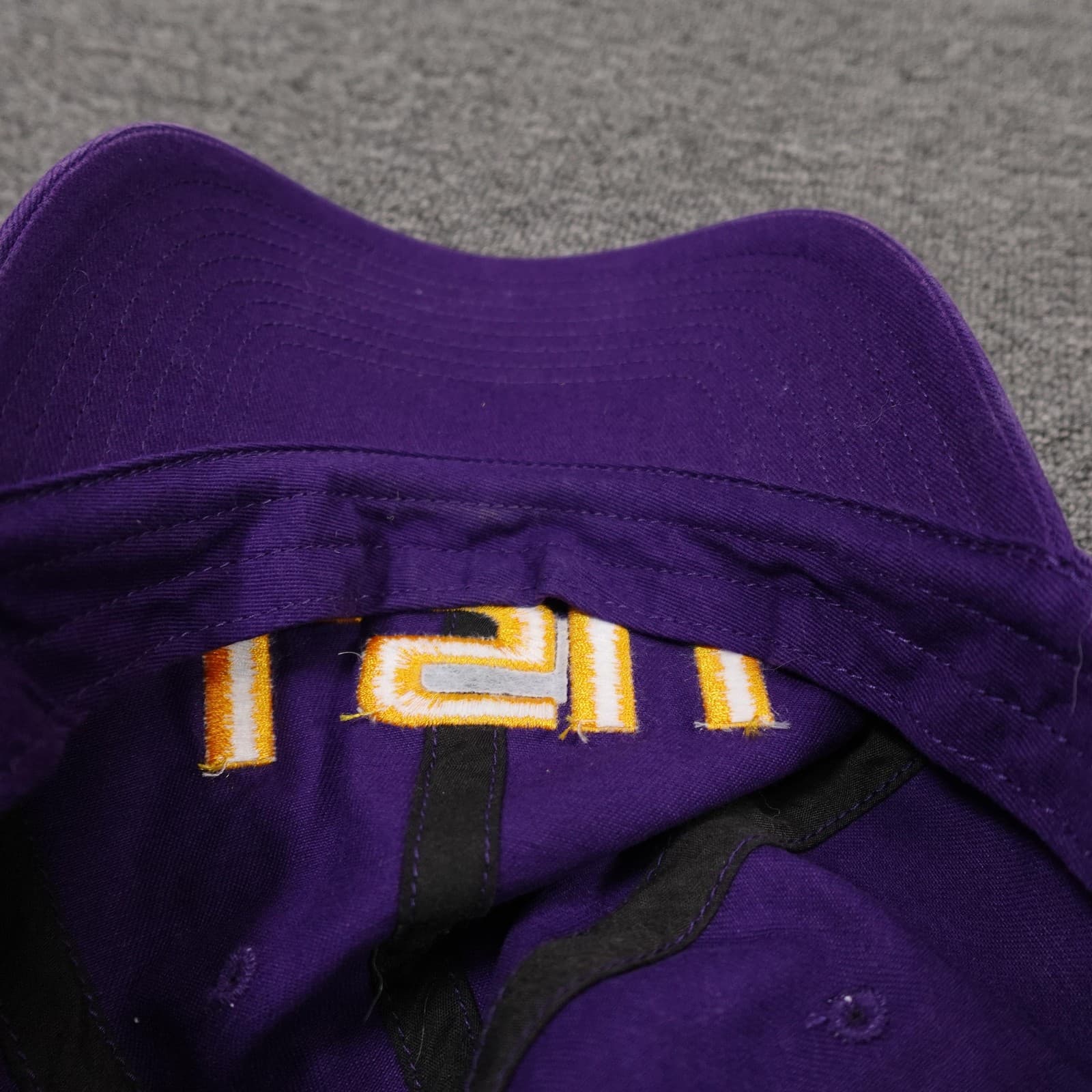 LSU Tigers Hat Cap Strap Back Mens One Size Purple Gold NCAA Football College - Thumbnail 7
