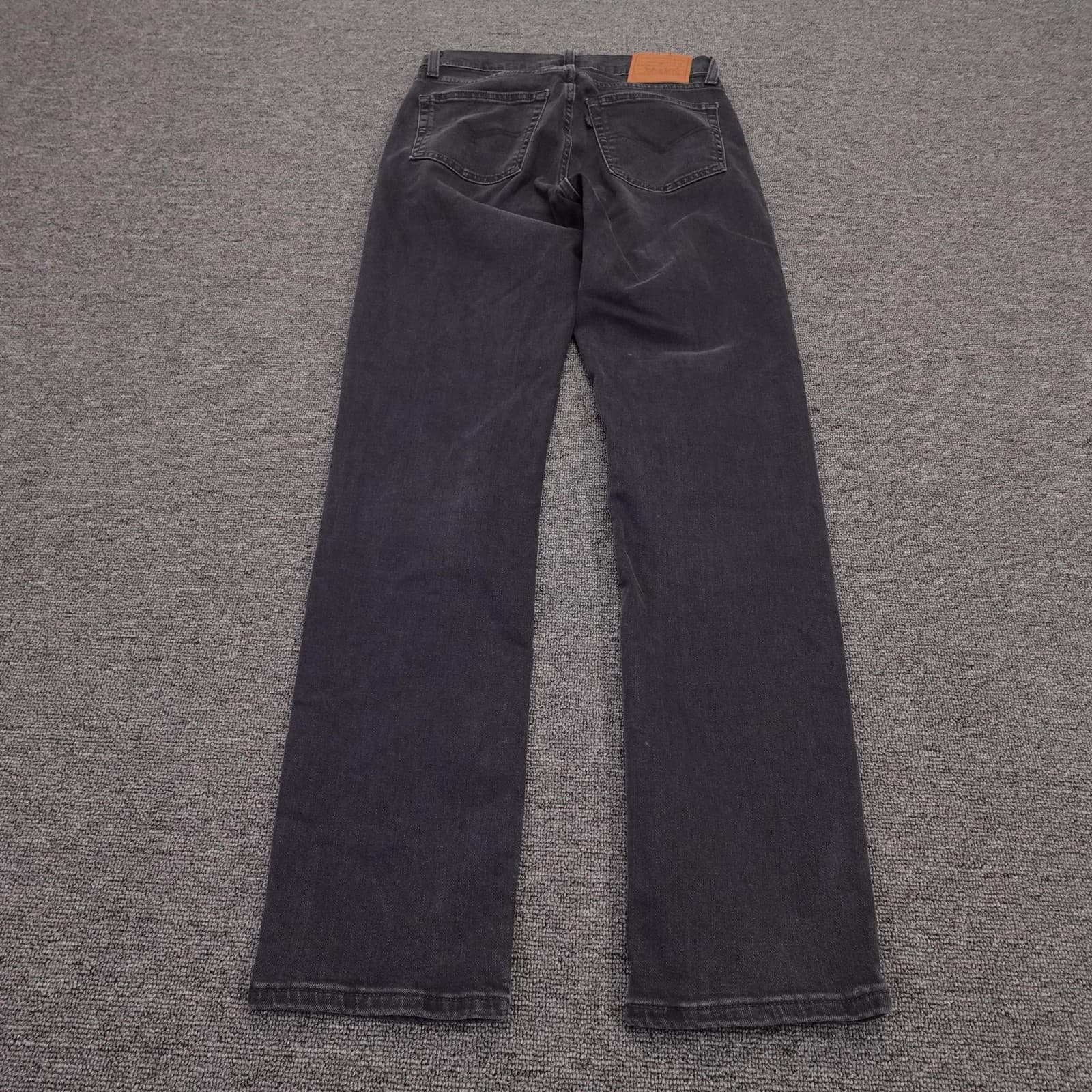 Levis 724 High Rise Straight Jeans Womens 26 Black Charcoal Premium Denim 26x30 - Thumbnail 7