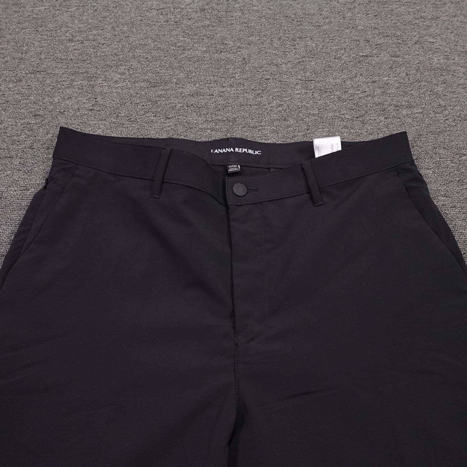 Banana Republic Pants Mens 36x29 Black Dress Microfiber Straight Leg Office - Thumbnail 2