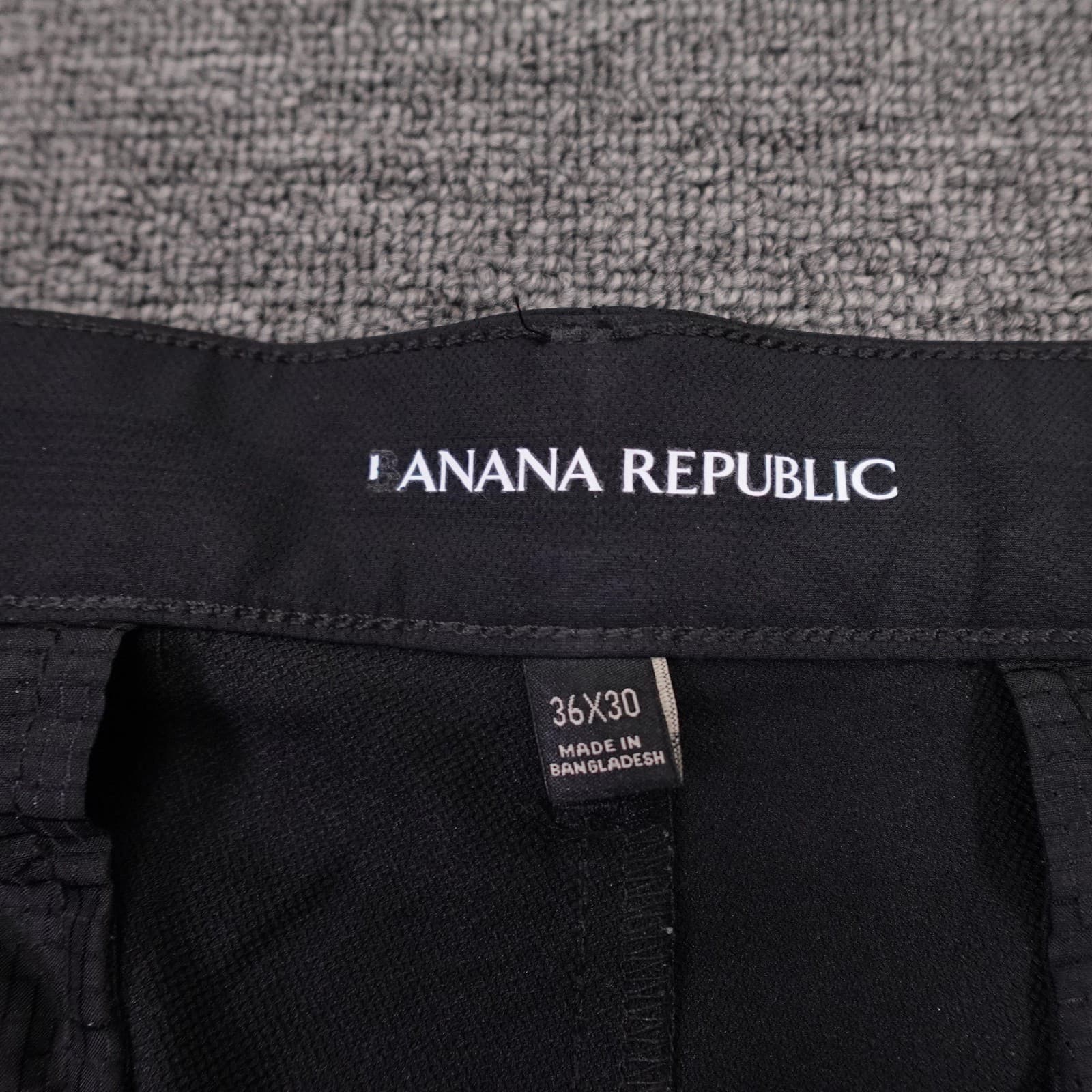Banana Republic Pants Mens 36x29 Black Dress Microfiber Straight Leg Office - Thumbnail 3
