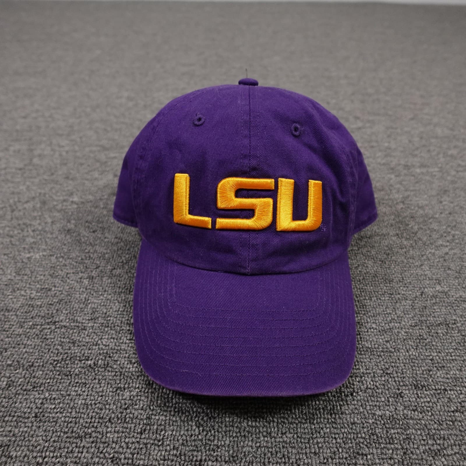 LSU Tigers Hat Cap Strap Back Mens One Size Purple Gold NCAA Football College