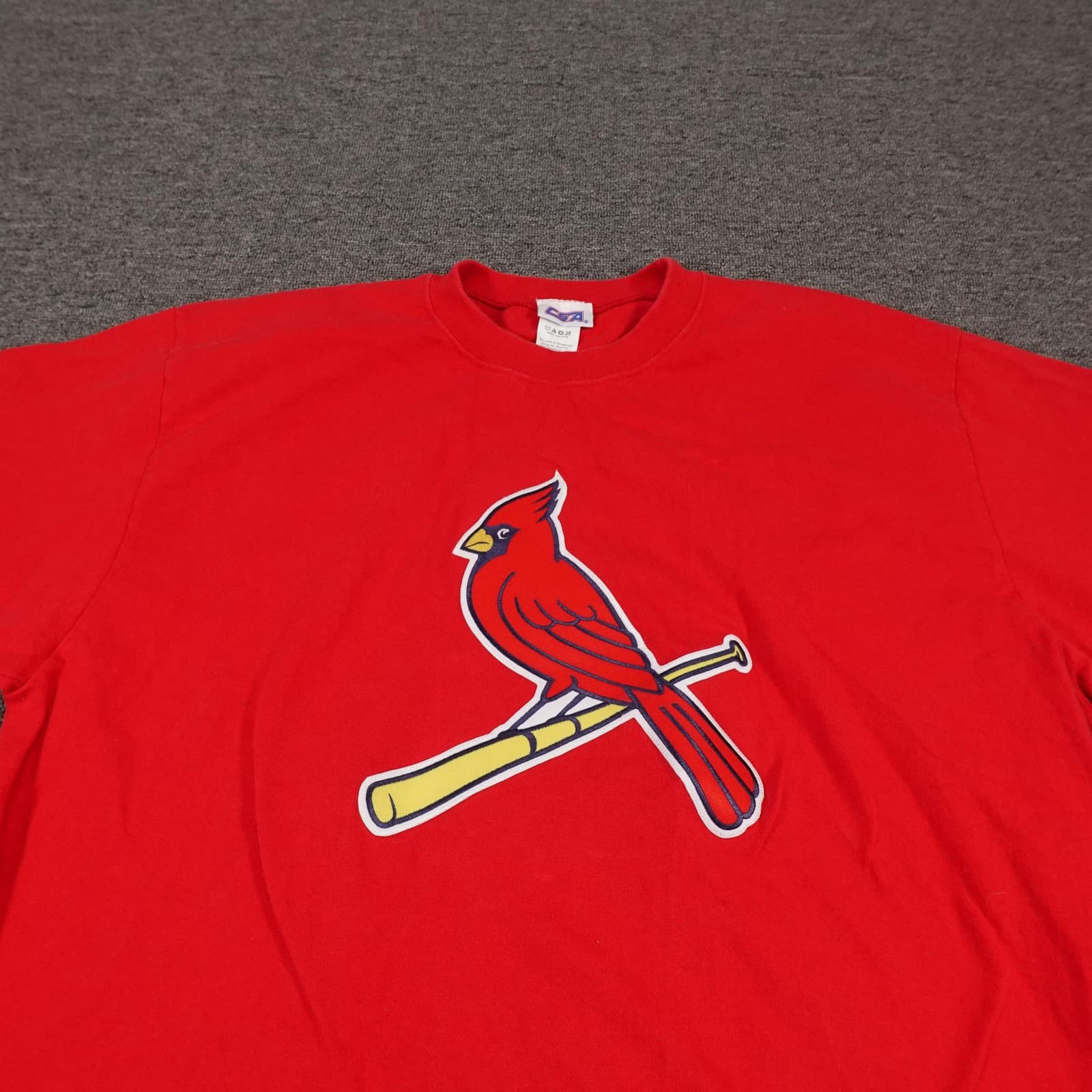 Vintage St. Louis Cardinals Shirt Mens XL Red MLB Baseball CSA Made USA 90s - Thumbnail 2