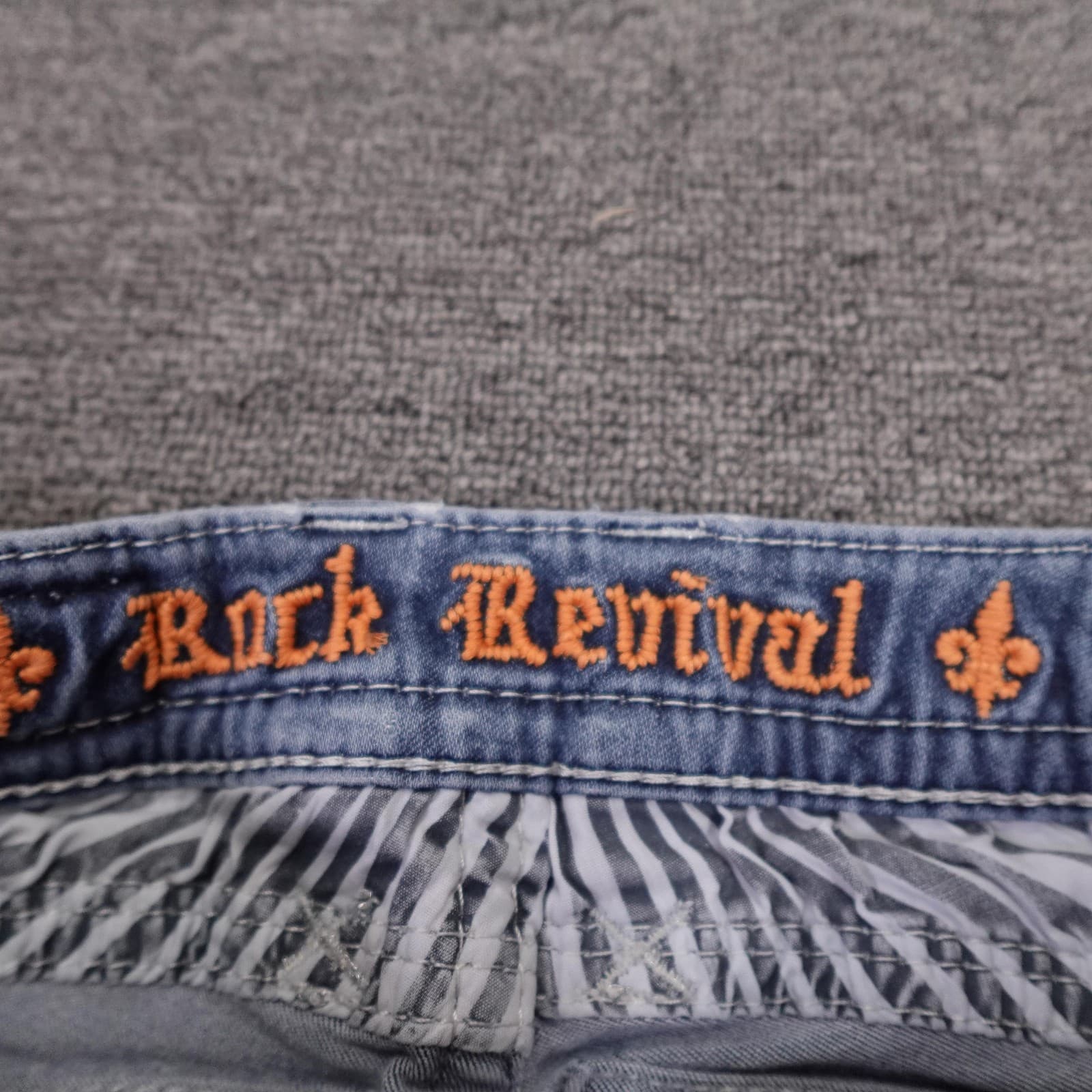 Vintage Rock Revival Jeans Womens 25 Blue Medium Wash Low Rise Skinny Y2K Denim - Thumbnail 4