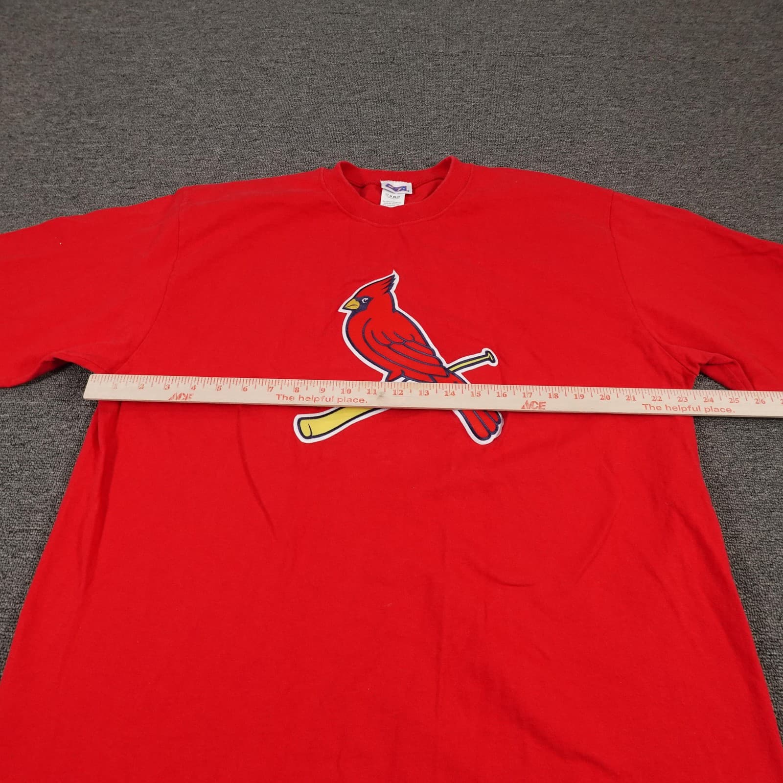 Vintage St. Louis Cardinals Shirt Mens XL Red MLB Baseball CSA Made USA 90s - Thumbnail 5