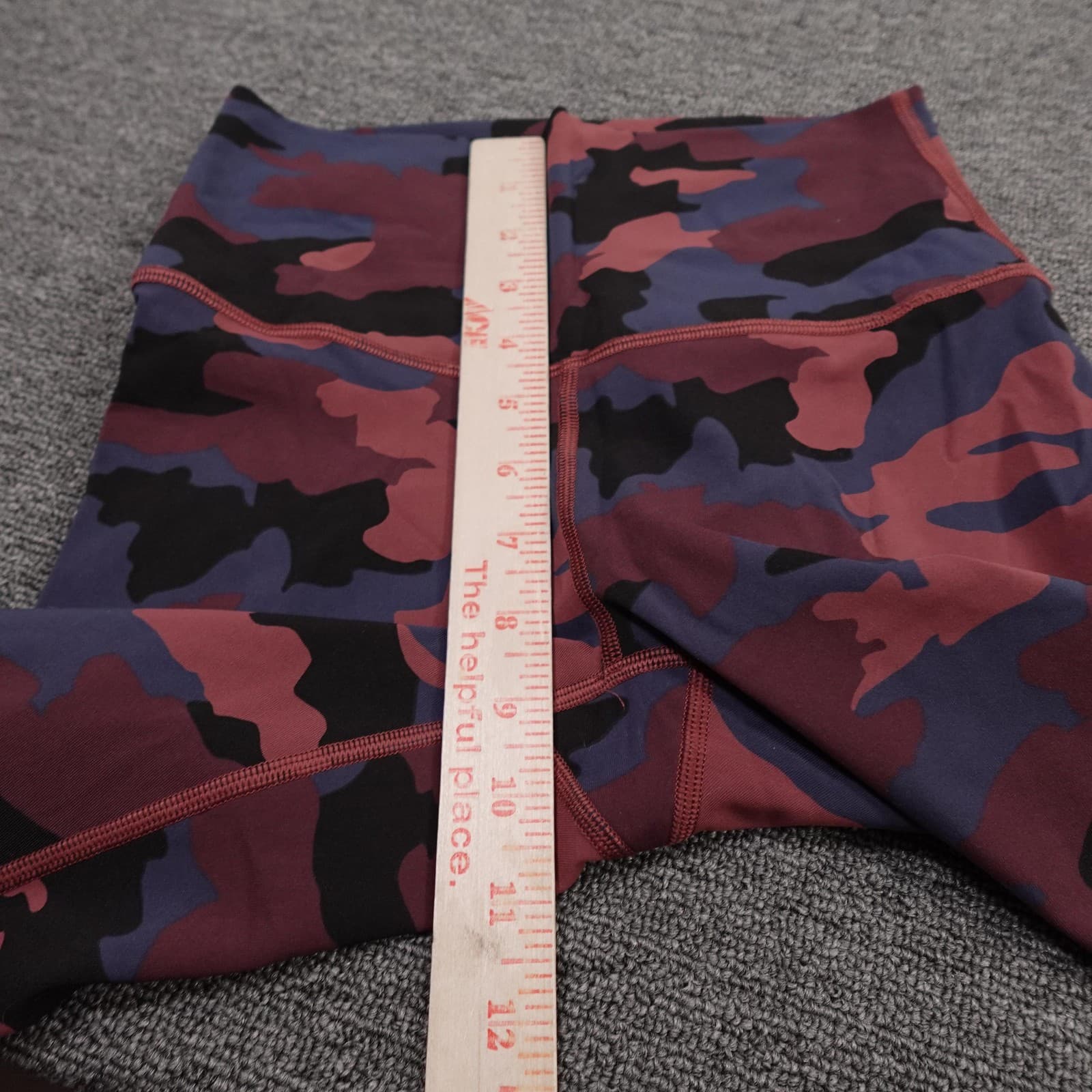 Lululemon Leggings Womens 4 Multicolor Camo Mid Rise Ankle Wunder Under LW5BTES - Thumbnail 6