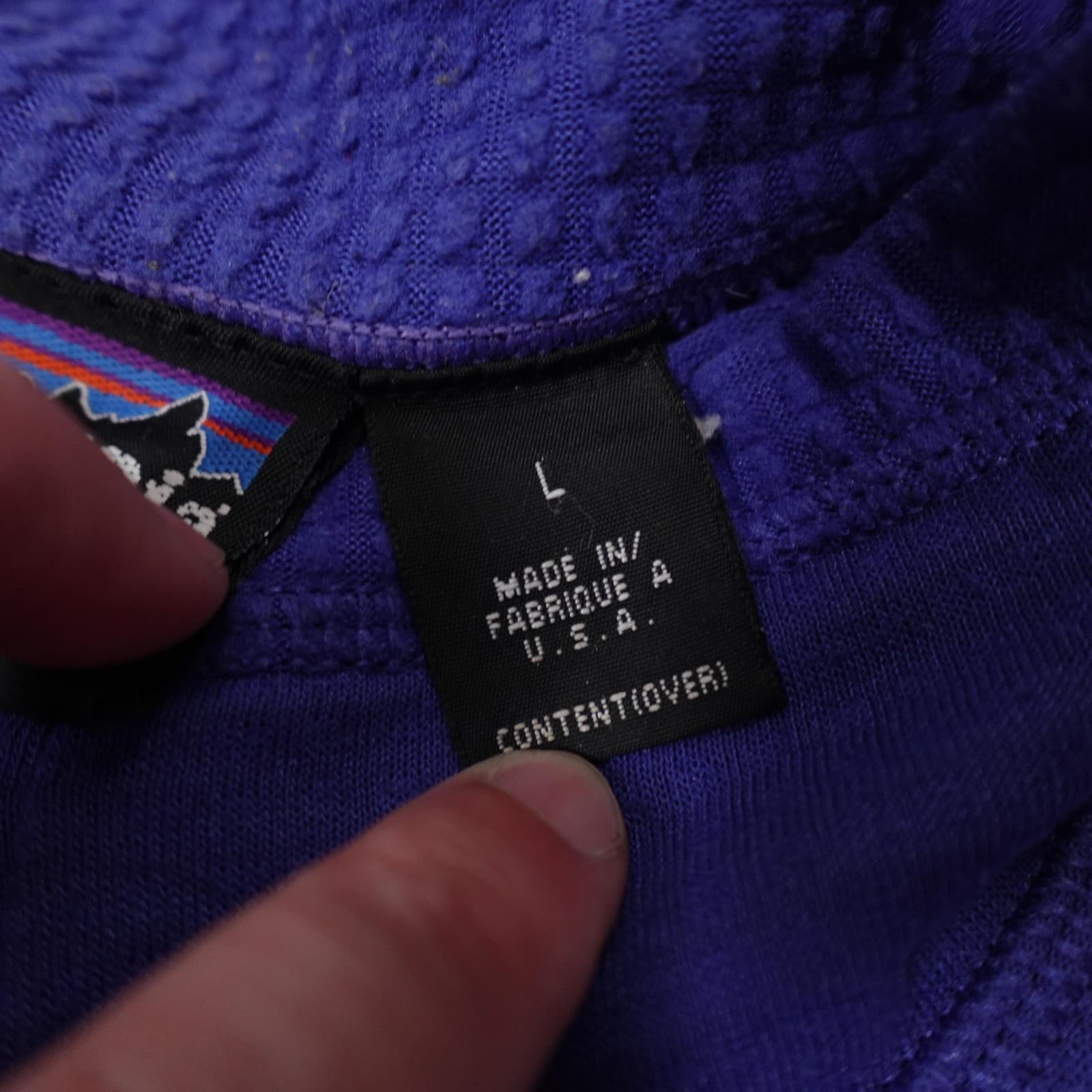 Vintage Patagonia Pullover Mens Large Blue Regulator Polartec Zip Fleece 90s - Thumbnail 6