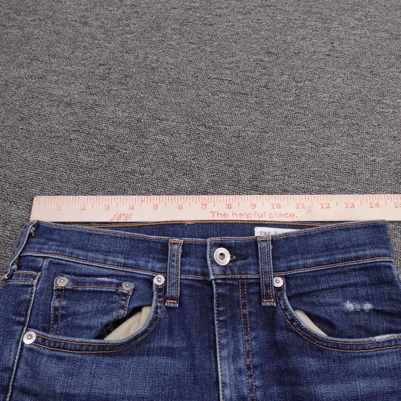 Rag & Bone High Rise Skinny Jeans Womens 25 Blue Medium Wash 25x30 Stretch Denim - Thumbnail 9