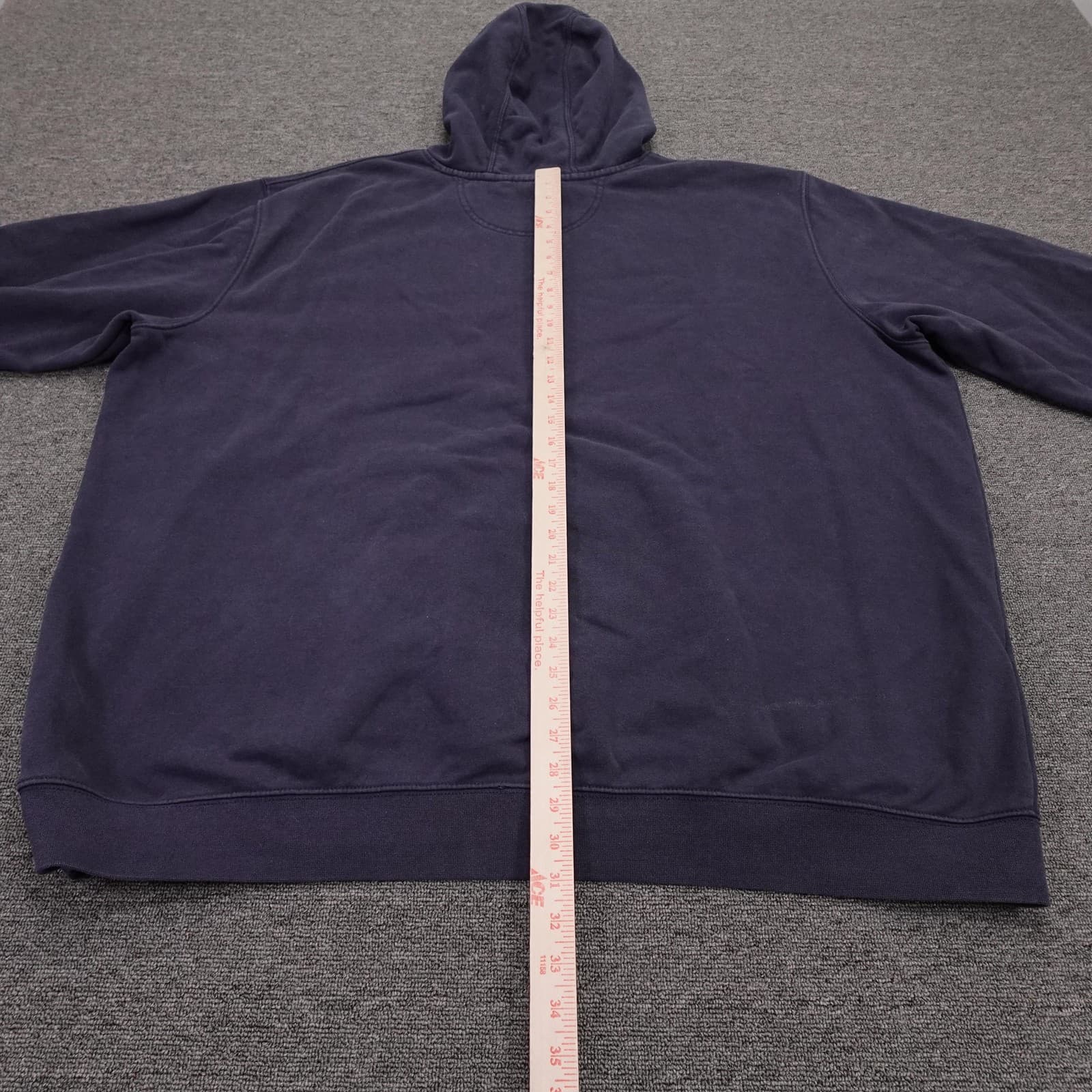 Carhartt Hoodie Mens 3XLT Blue Loose Fit Sleeve Logo Midweight Fleece K288 - Thumbnail 7