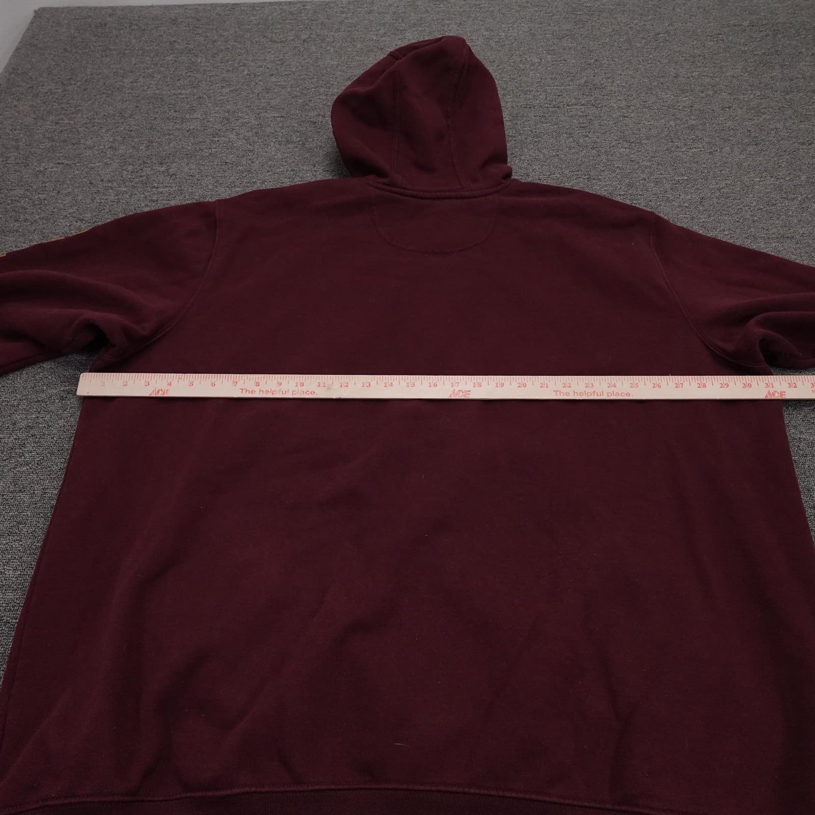 Carhartt Hoodie Mens 3XLT Red Loose Fit Pullover Sleeve Logo Fleece K288 - Thumbnail 5