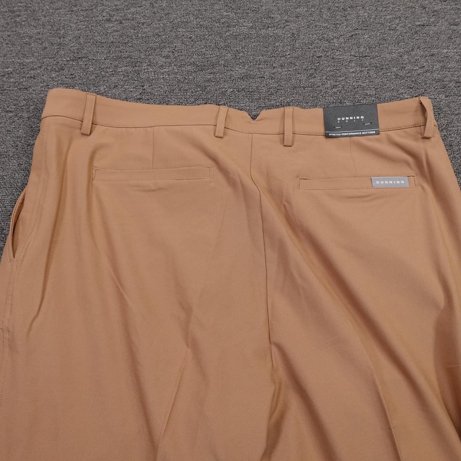 Dunning Golf Pants Mens 38x32 Beige Stretch Performance Twill Khakis Chino - Thumbnail 7
