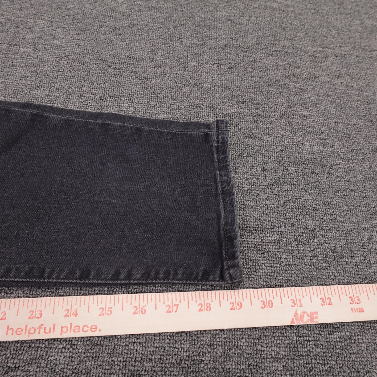 Levis 724 High Rise Straight Jeans Womens 26 Black Charcoal Premium Denim 26x30 - Thumbnail 10