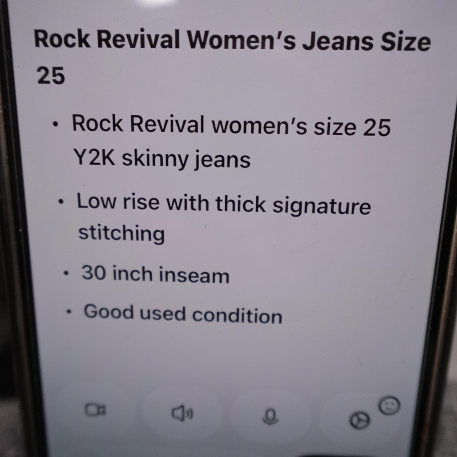 Vintage Rock Revival Jeans Womens 25 Blue Medium Wash Low Rise Skinny Y2K Denim - Thumbnail 12