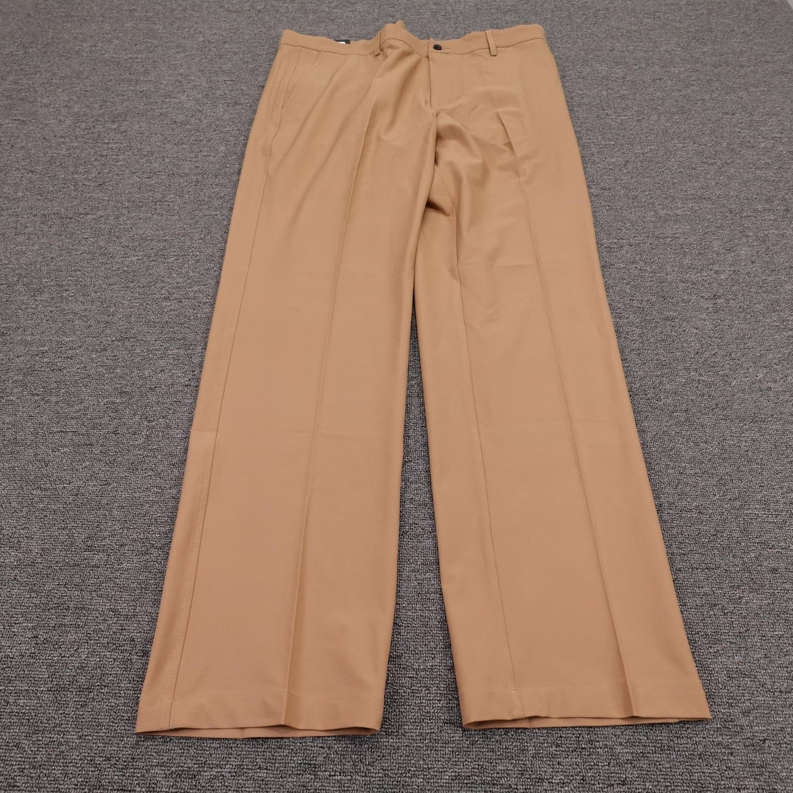 Dunning Golf Pants Mens 38x32 Beige Stretch Performance Twill Khakis Chino