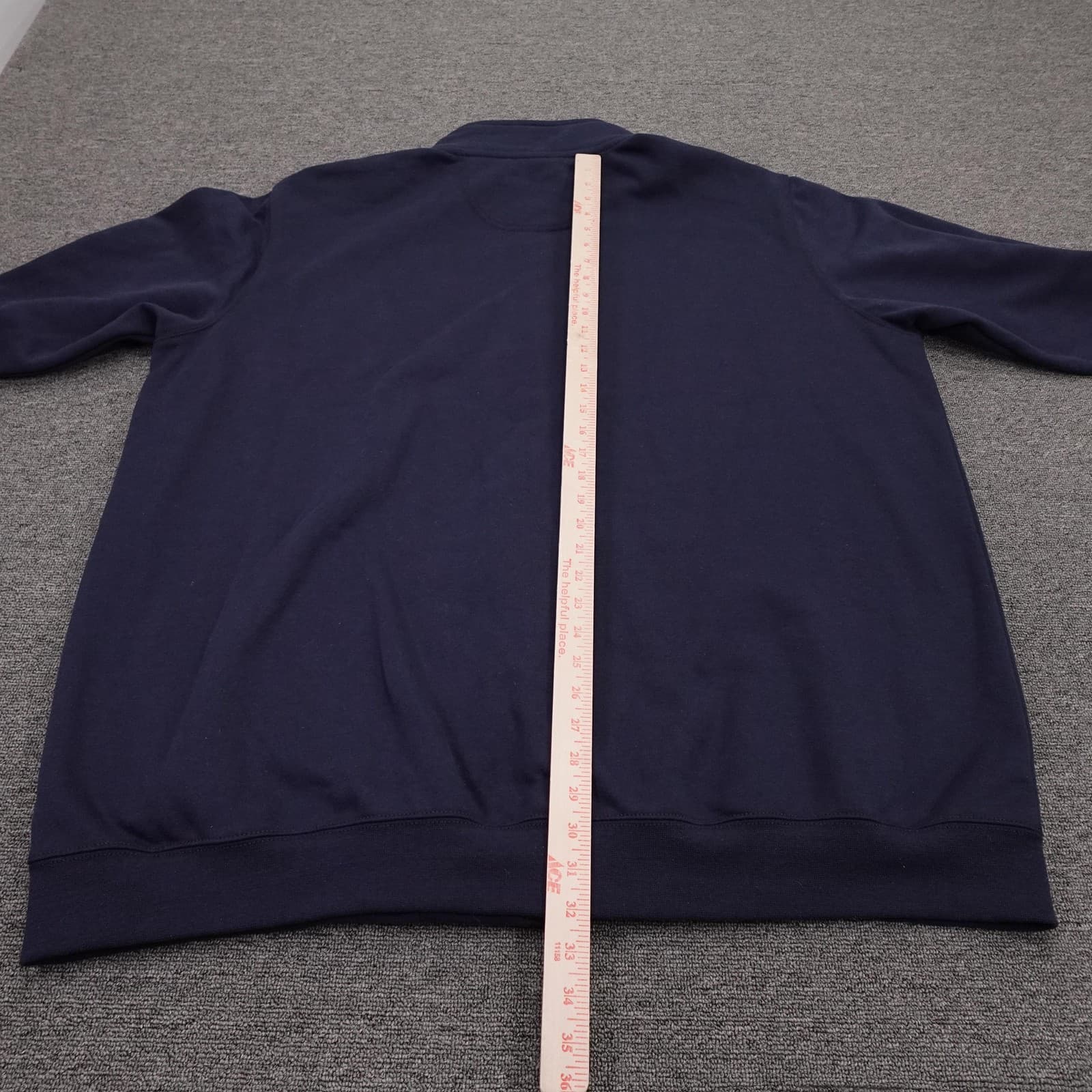 Carhartt Sweatshirt Mens 3XL Tall Blue Full Zip Fleece United Logo Workwear - Thumbnail 6