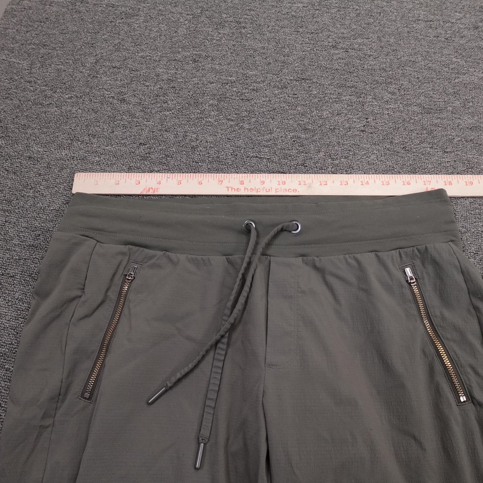 Athleta Jogger Pants Womens 14 Green Trekkie North Zip Pockets Drawstring Travel - Thumbnail 6
