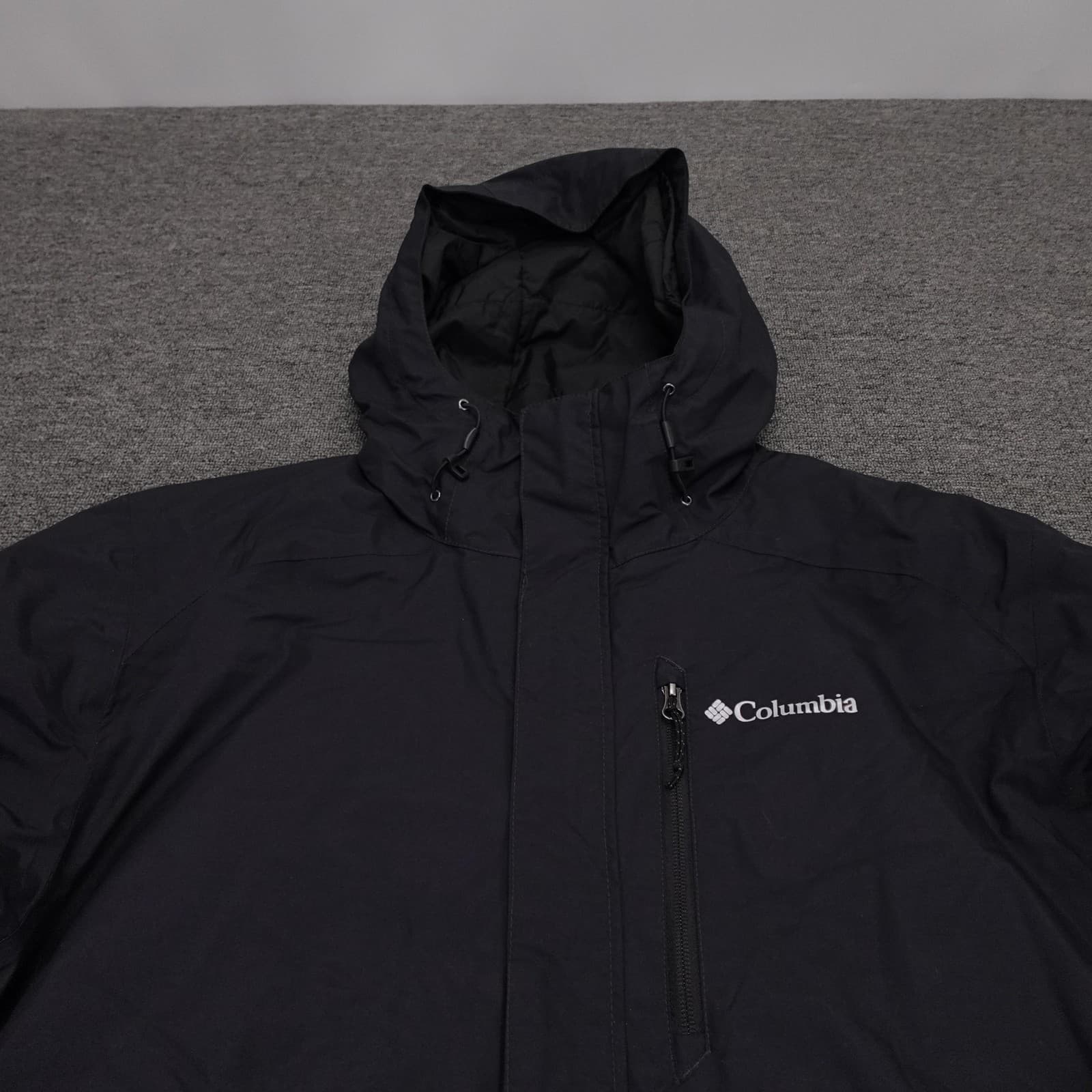 Columbia Tipton Peak Jacket XL Black Omni-Tech Hooded Parka Waterproof - Thumbnail 3
