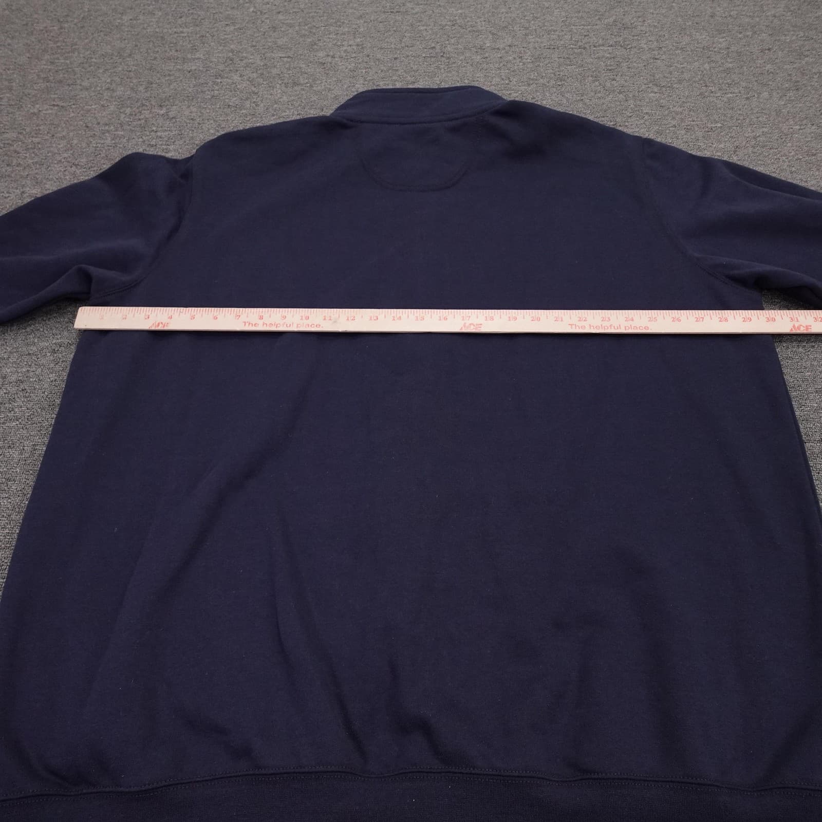 Carhartt Sweatshirt Mens 3XL Tall Blue Full Zip Fleece United Logo Workwear - Thumbnail 5