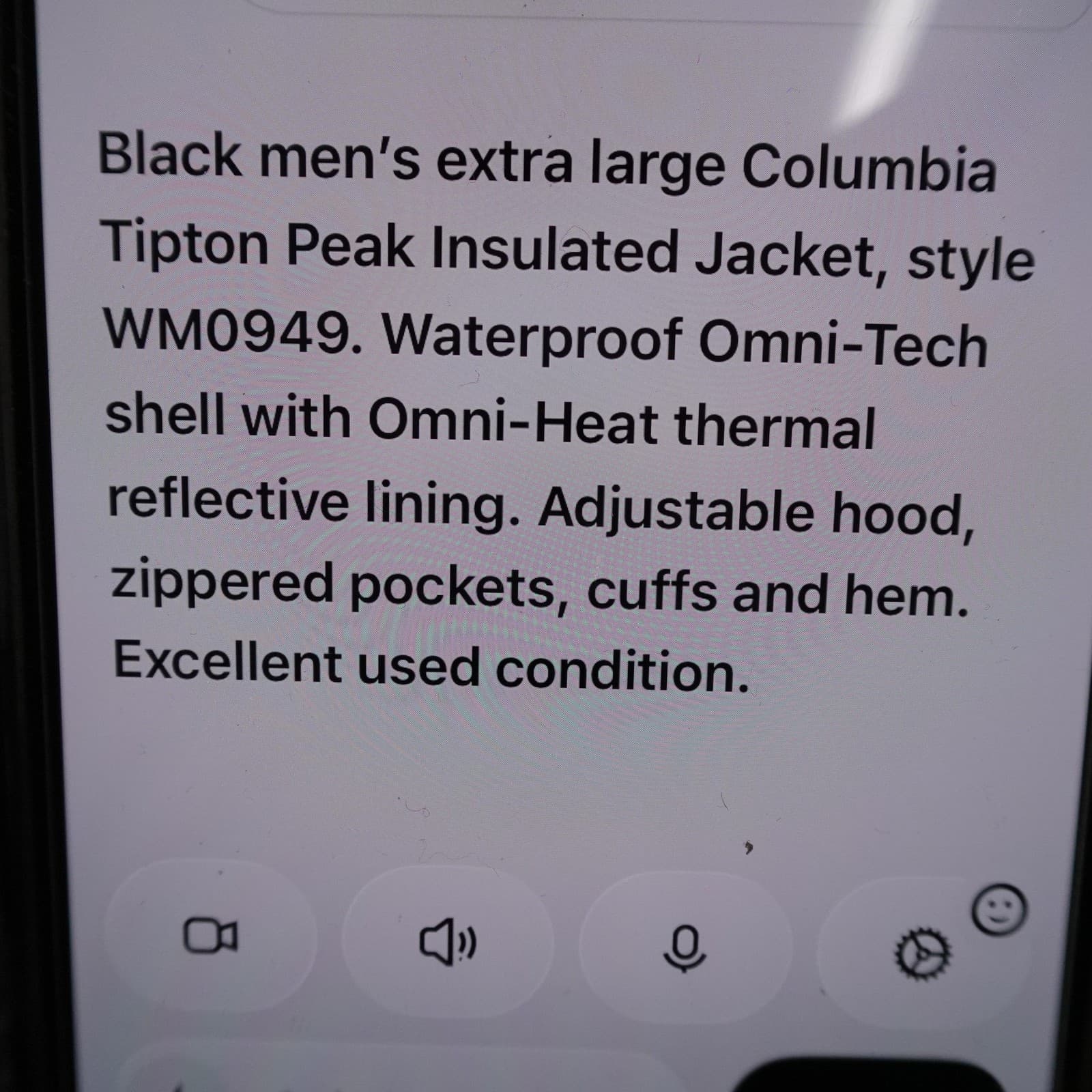 Columbia Tipton Peak Jacket XL Black Omni-Tech Hooded Parka Waterproof - Thumbnail 9