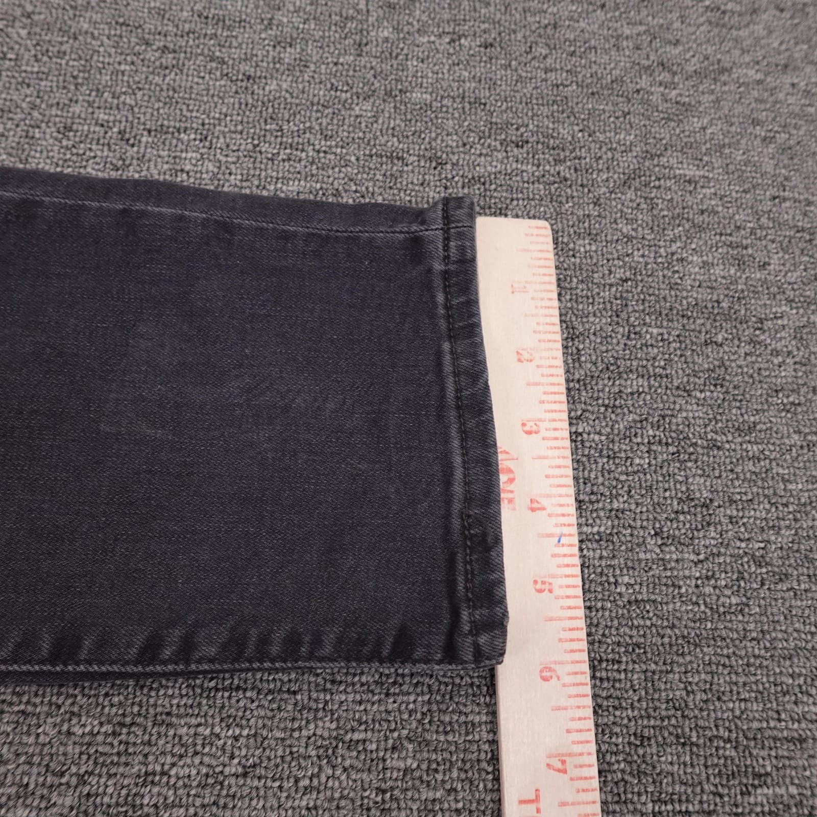 Levis 724 High Rise Straight Jeans Womens 26 Black Charcoal Premium Denim 26x30 - Thumbnail 11