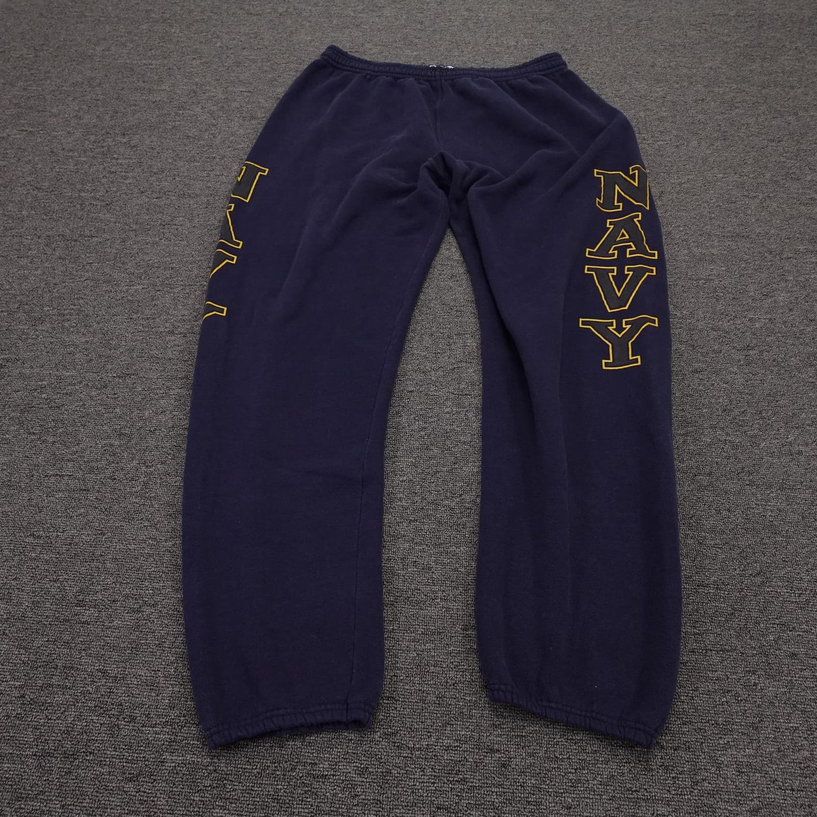 Vintage Soffe Sweatpants Mens Large 30x29 Blue US Navy Fleece Made USA