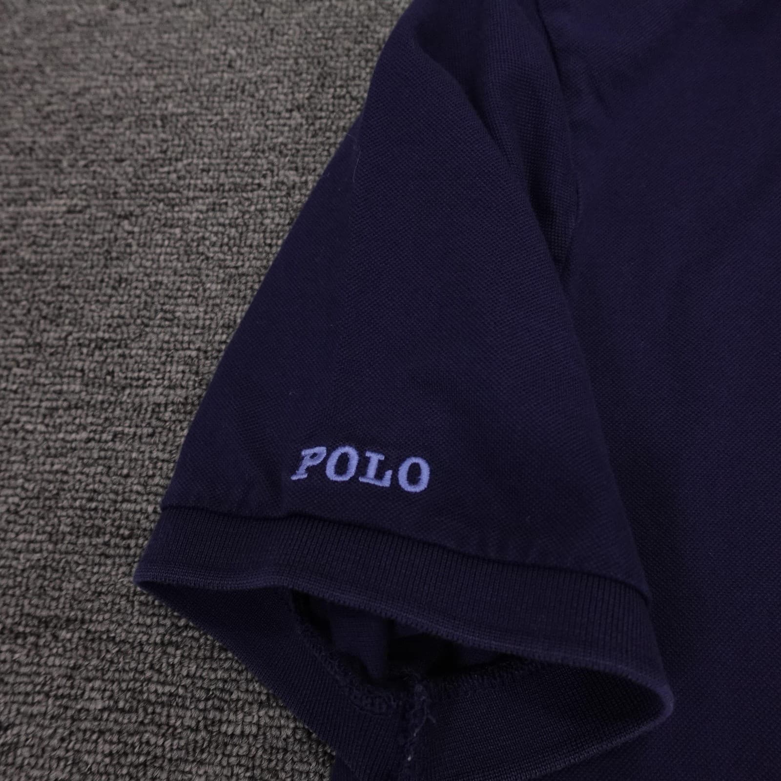 Polo Ralph Lauren Polo Shirt Mens Medium Blue Cotton Pique Classic Fit Pony - Thumbnail 3