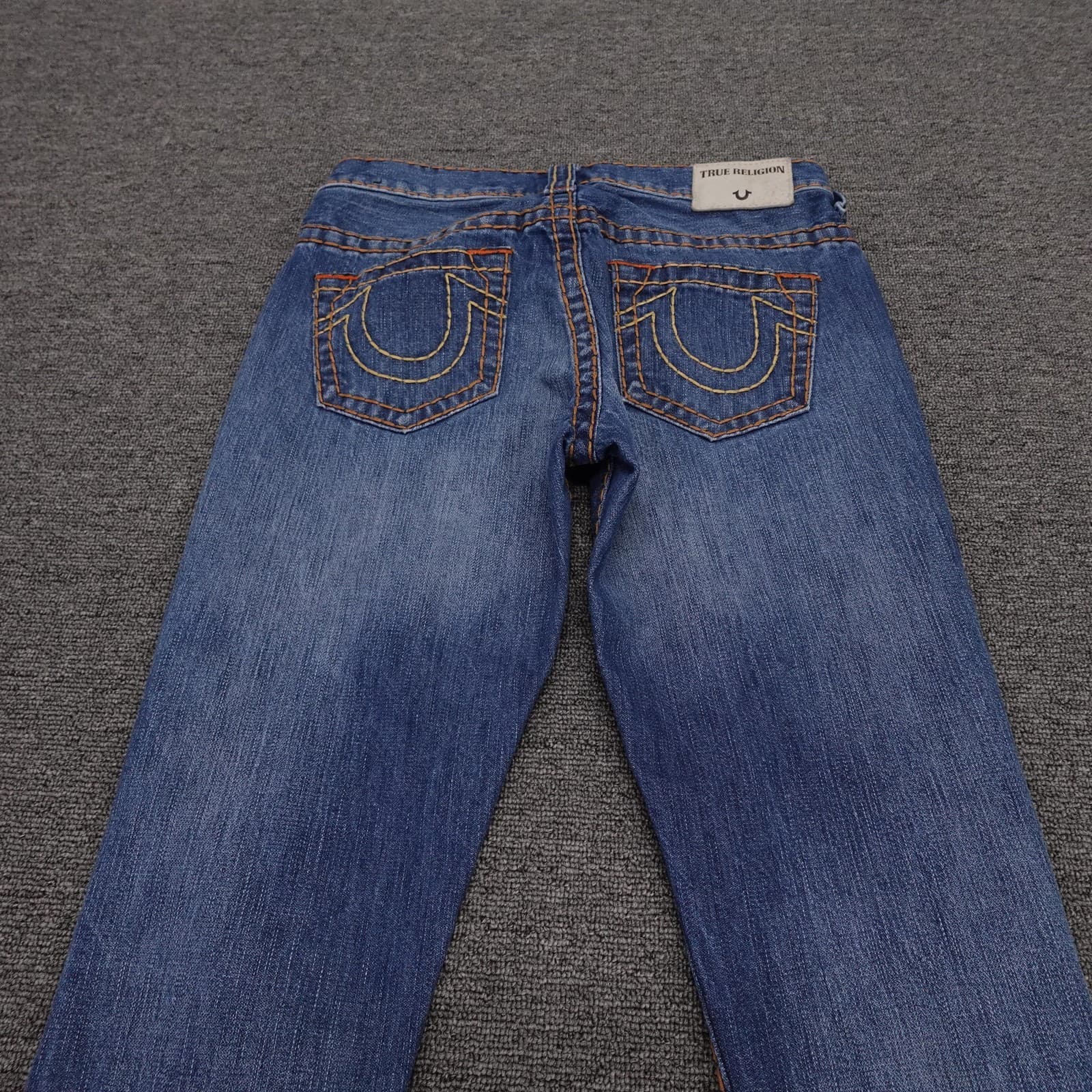 True Religion Audrey Jeans Womens 23 Blue Wash Mid Rise Slim Boyfriend Denim - Thumbnail 3