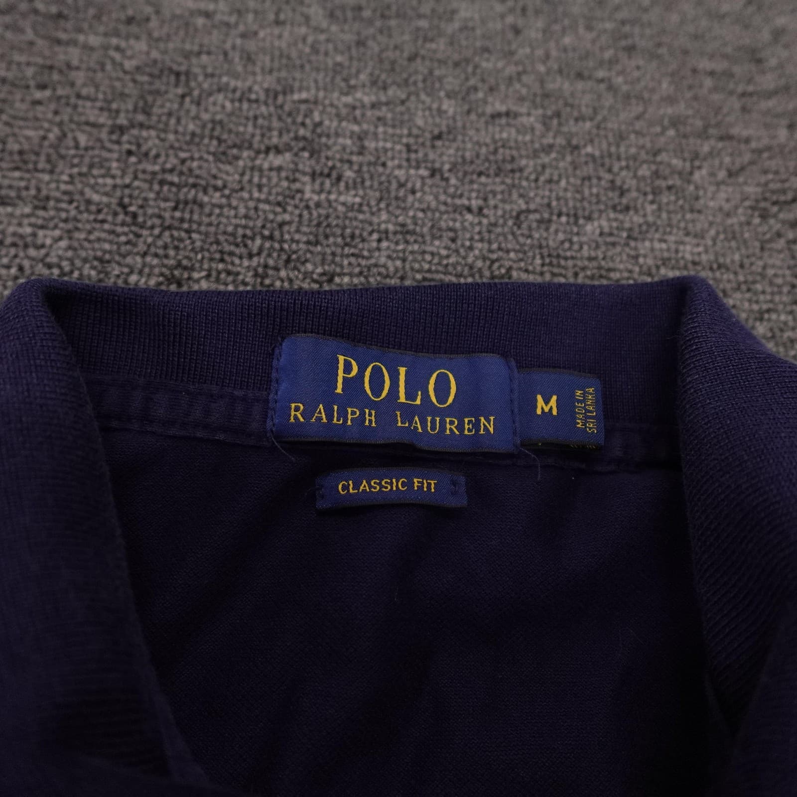 Polo Ralph Lauren Polo Shirt Mens Medium Blue Cotton Pique Classic Fit Pony - Thumbnail 4