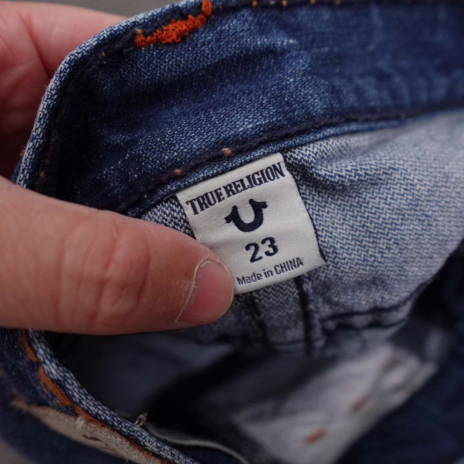 True Religion Audrey Jeans Womens 23 Blue Wash Mid Rise Slim Boyfriend Denim - Thumbnail 5