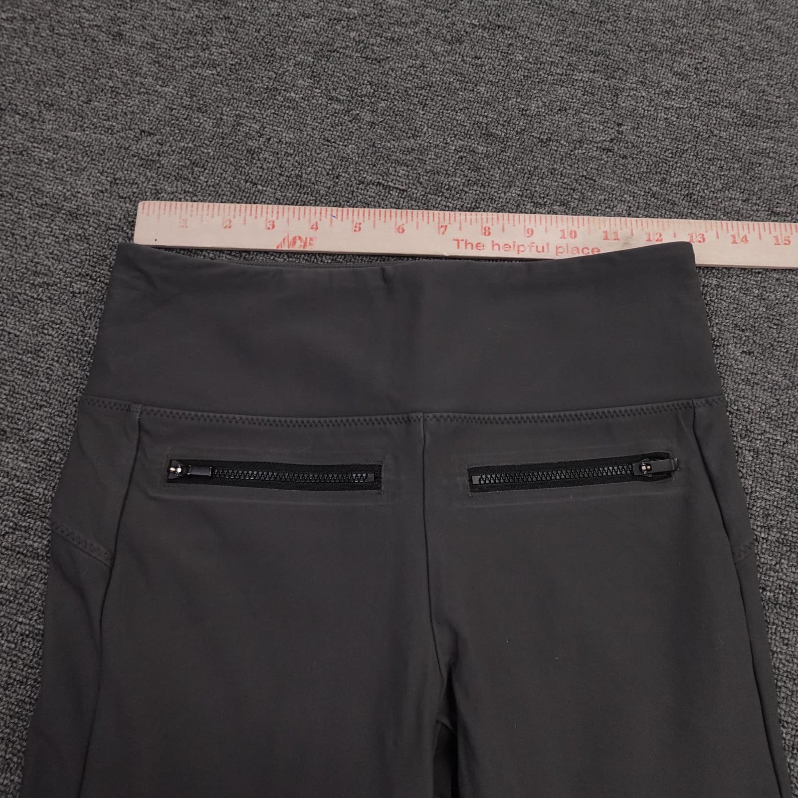 Athleta Pants Womens XS Gray High Rise Ankle Straight Leg Zip Pockets Yoga - Thumbnail 6