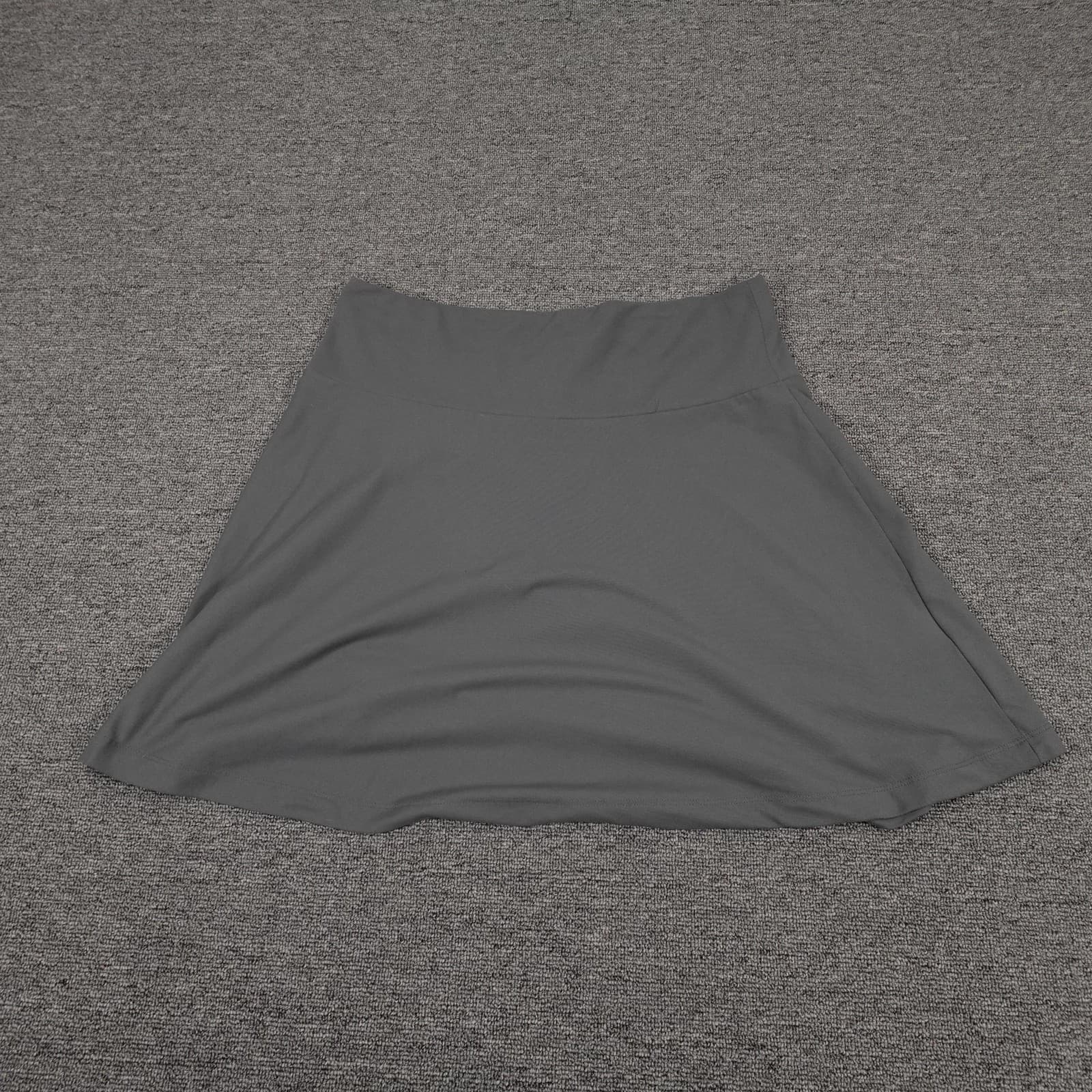 Eddie Bauer Skirt Womens Medium Gray Knit A-Line Pull On Casual Summer - Thumbnail 2