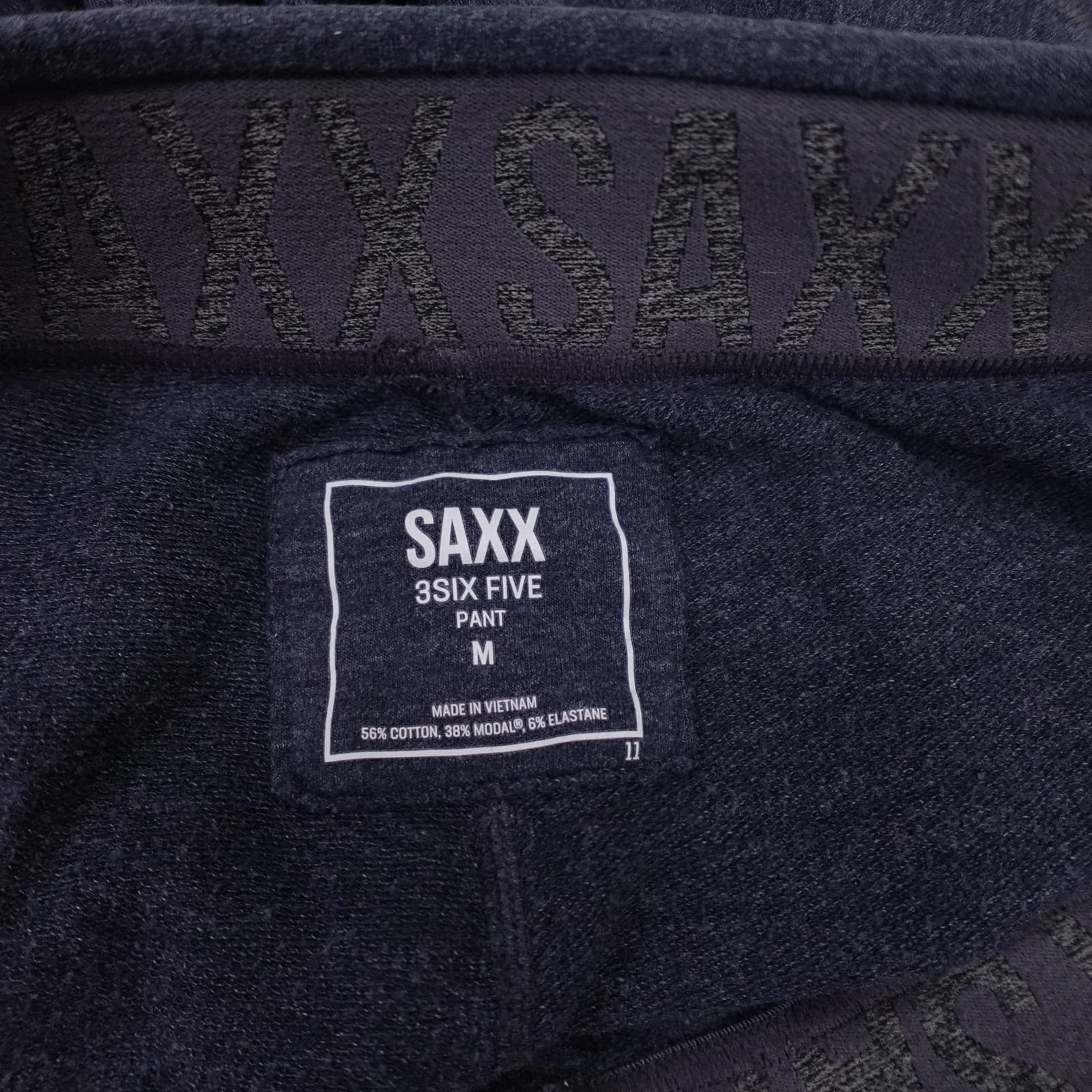 SAXX 3SIX FIVE Jogger Pants Mens 32x24 Blue Elastic Waist Cuffed Lounge Soft - Thumbnail 5