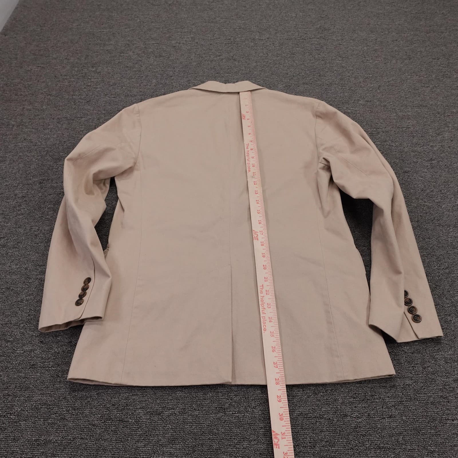 Brooks Brothers Blazer Mens Small Beige Cotton 2 Button Casual Sport Coat 346 - Thumbnail 7
