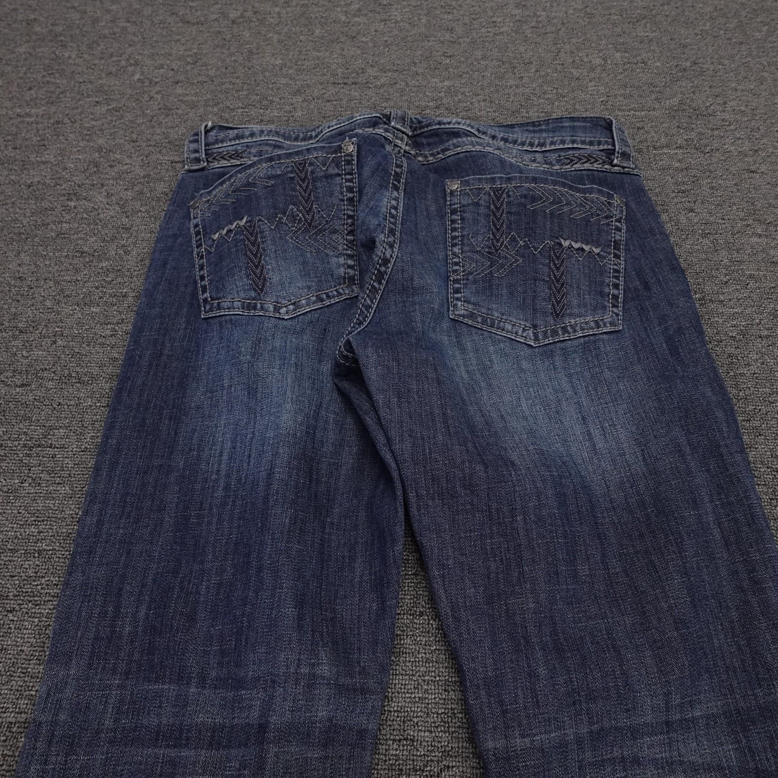 Stetson Classic Bootcut Jeans Womens 14 Short Blue Medium Wash Mid Rise 32x30 - Thumbnail 3