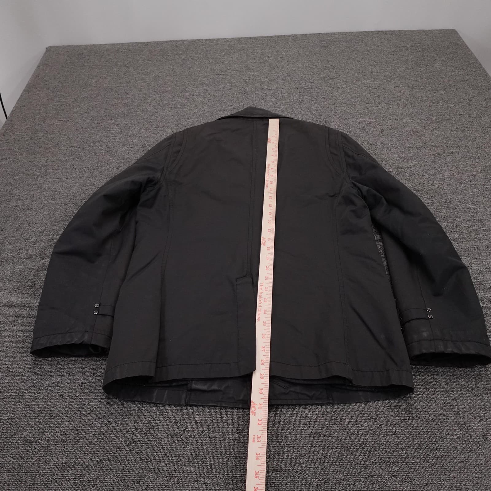Vintage Diesel Coat Mens Large Black Nylon Overcoat Quilted Lined Made Italy Y2K - Thumbnail 13