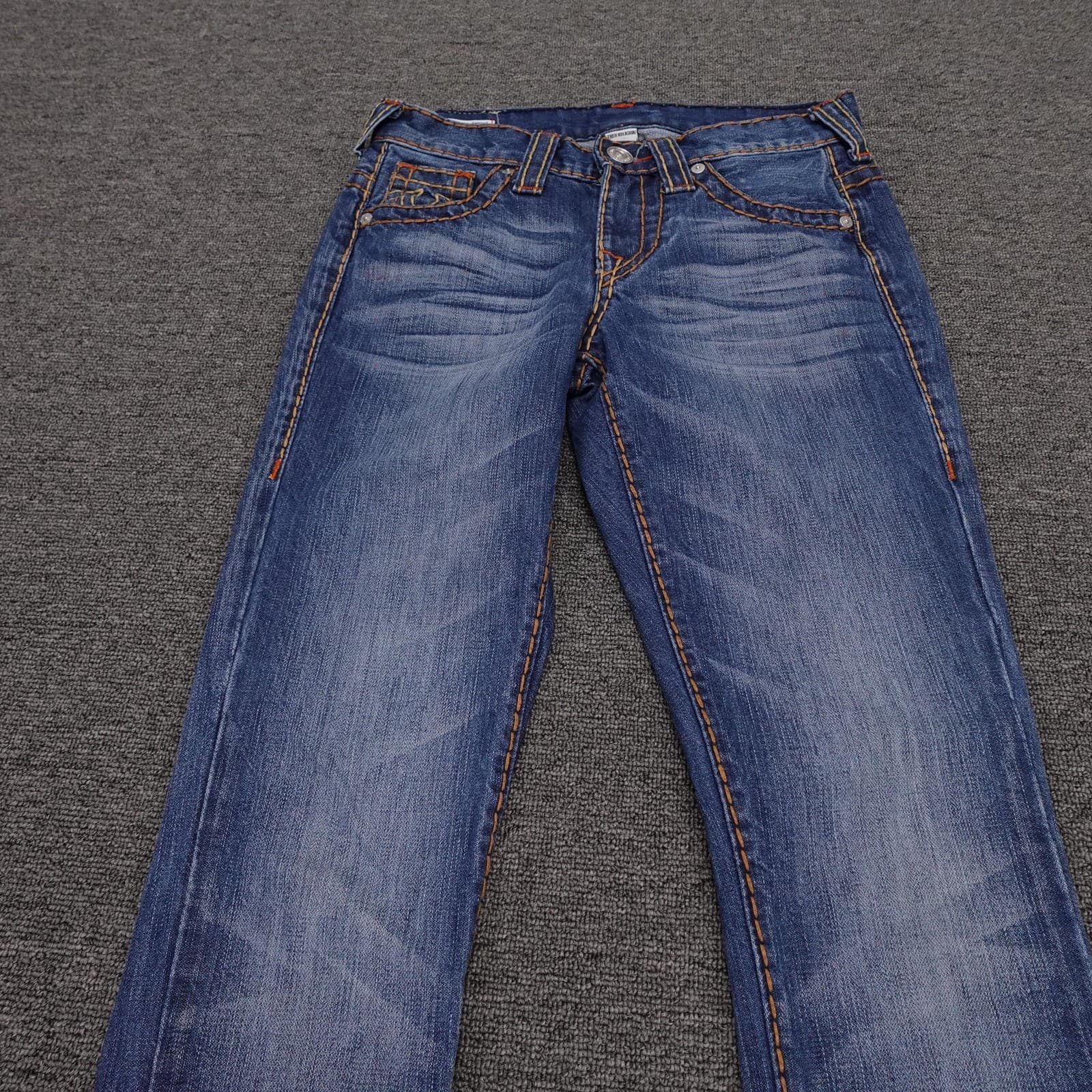 True Religion Audrey Jeans Womens 23 Blue Wash Mid Rise Slim Boyfriend Denim - Thumbnail 2