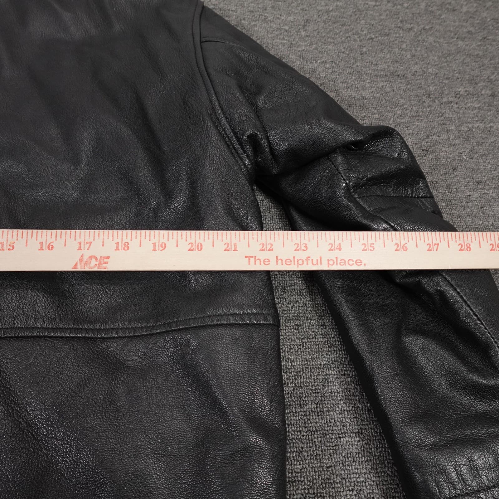 Vintage Amherst Collection Coat Mens XL Black Leather Zip Overcoat Warm Lined - Thumbnail 7