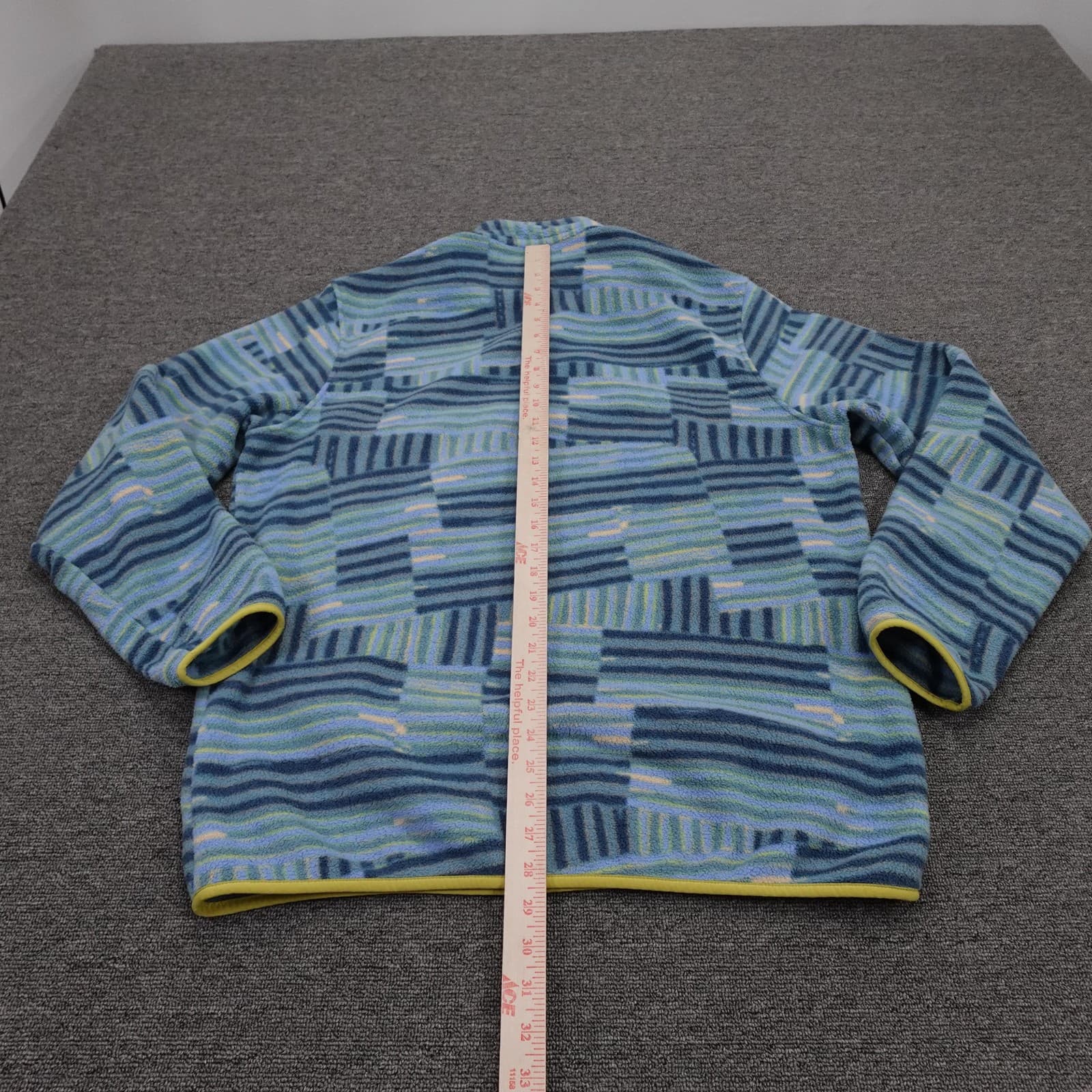 Patagonia Synchilla Pullover Mens Large Blue Fleece Snap-T Long Sleeve Mock Neck - Thumbnail 6
