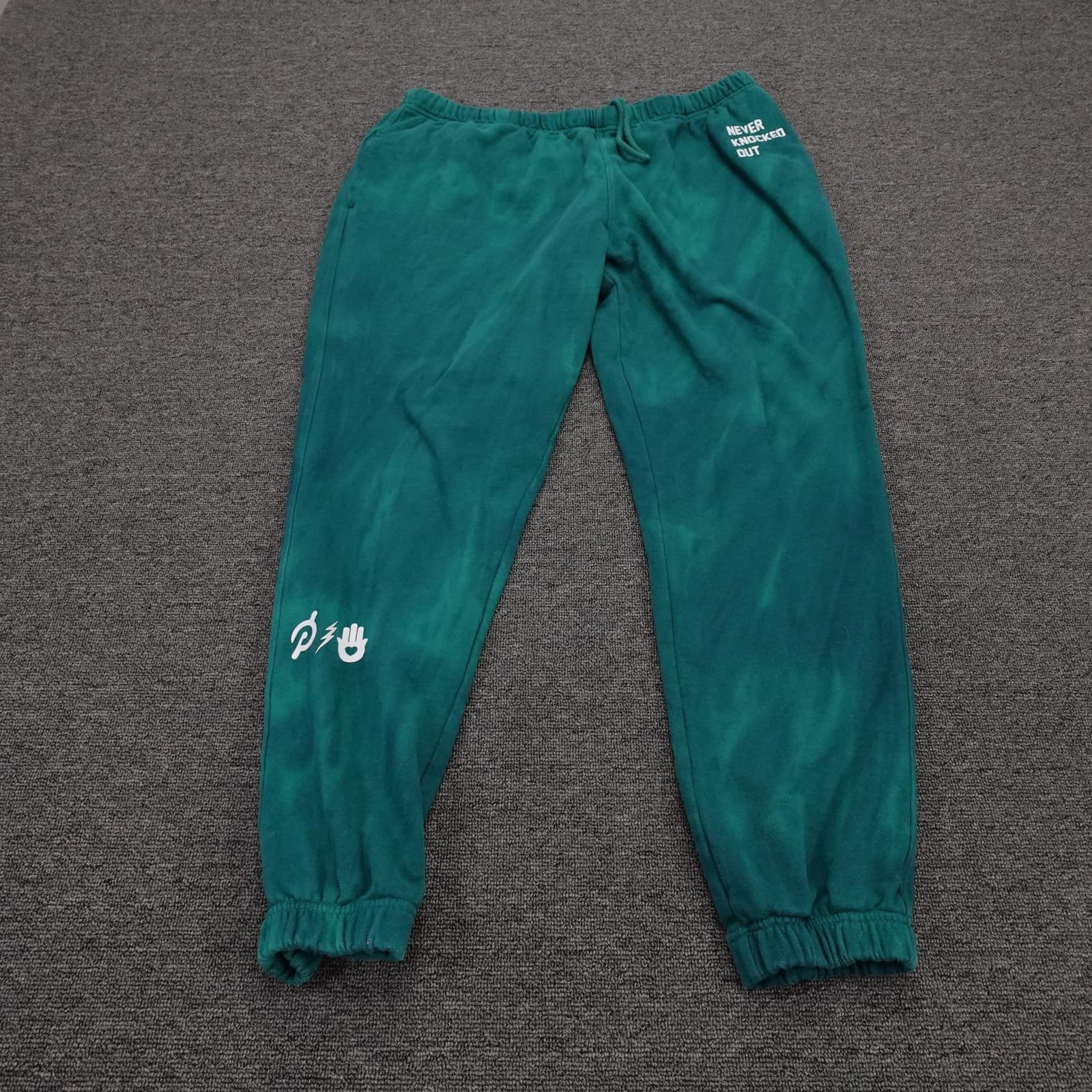 Spiritual Gangster Sweatpants Womens XL Green Peloton Kendall Toole Tie Dye