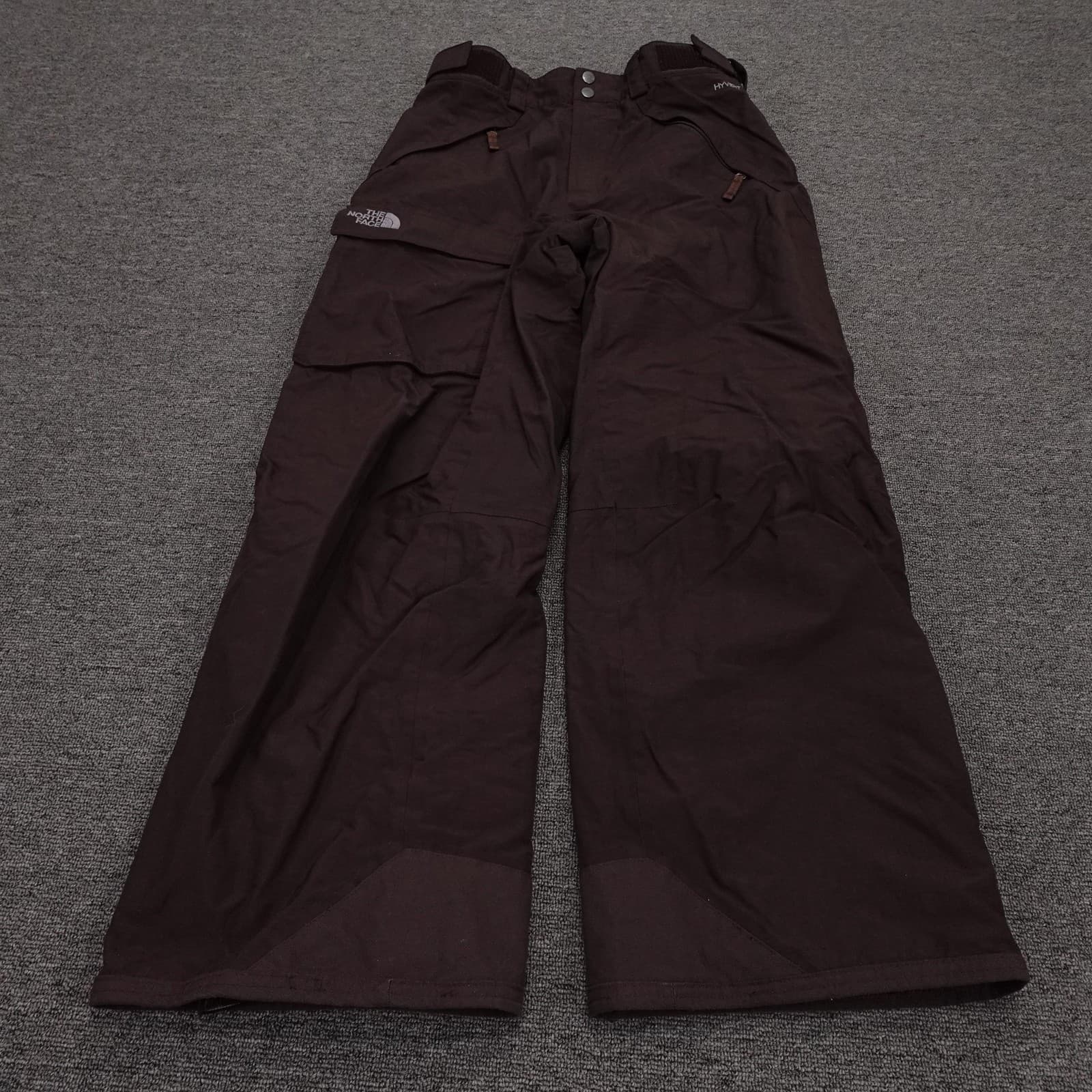 The North Face Snow Pants Mens Small Brown HyVent Insulated Waterproof Ski