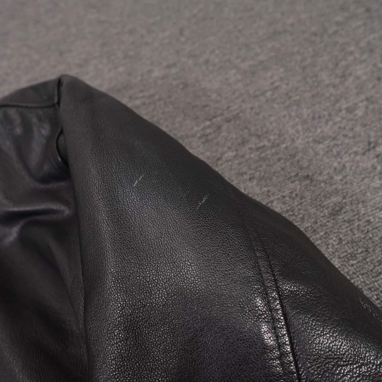 Vintage Amherst Collection Coat Mens XL Black Leather Zip Overcoat Warm Lined - Thumbnail 5