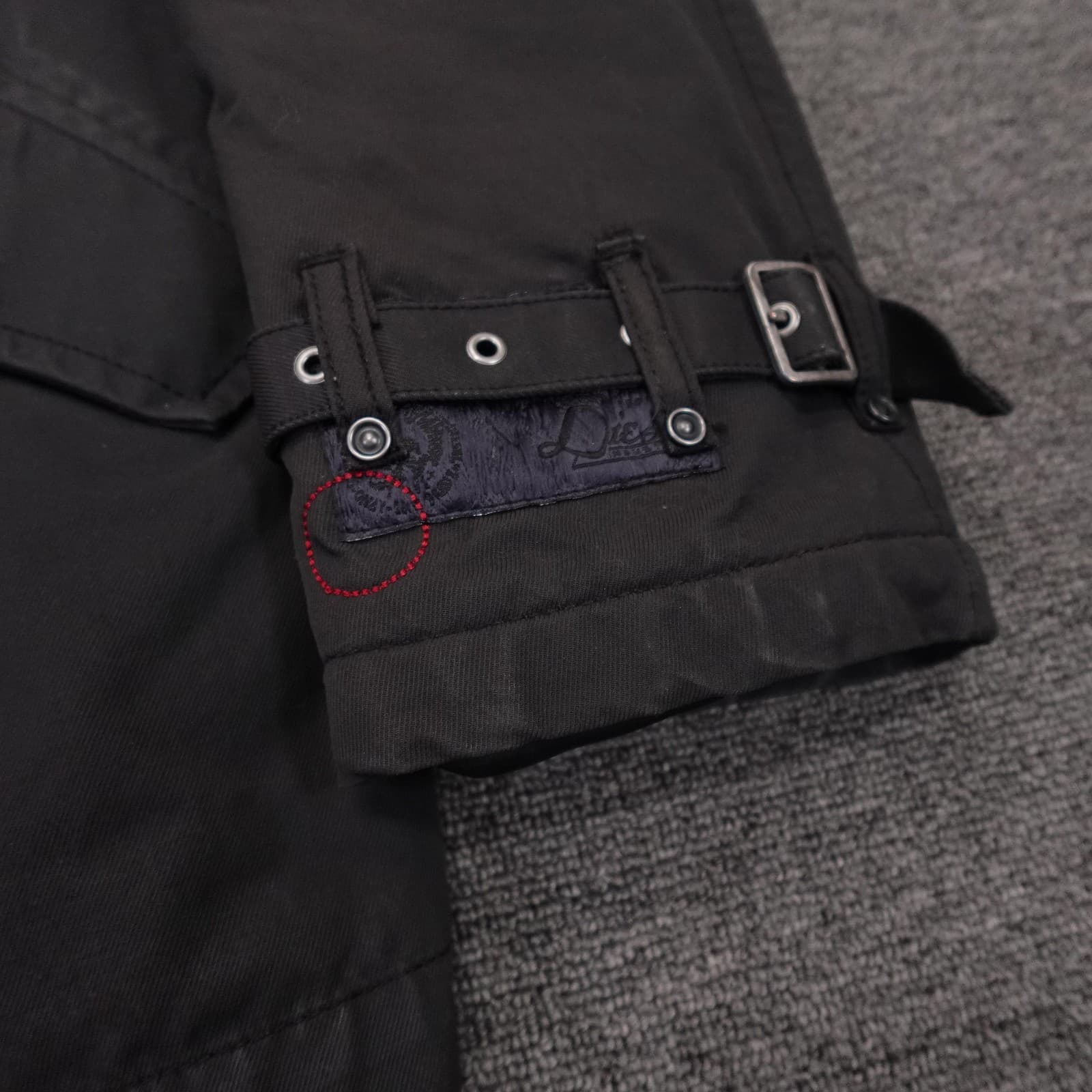 Vintage Diesel Coat Mens Large Black Nylon Overcoat Quilted Lined Made Italy Y2K - Thumbnail 3