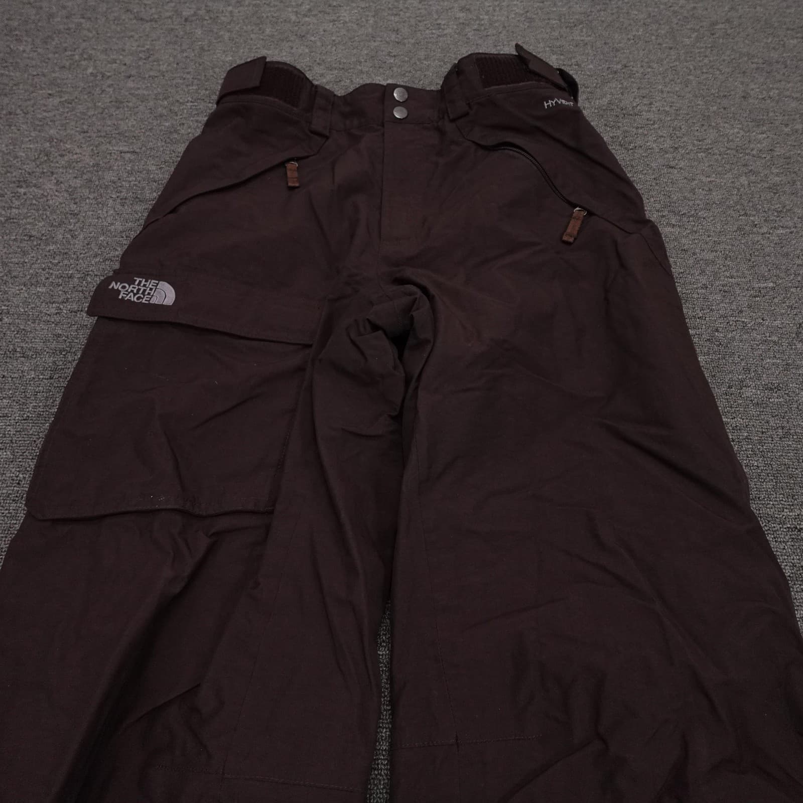 The North Face Snow Pants Mens Small Brown HyVent Insulated Waterproof Ski - Thumbnail 2