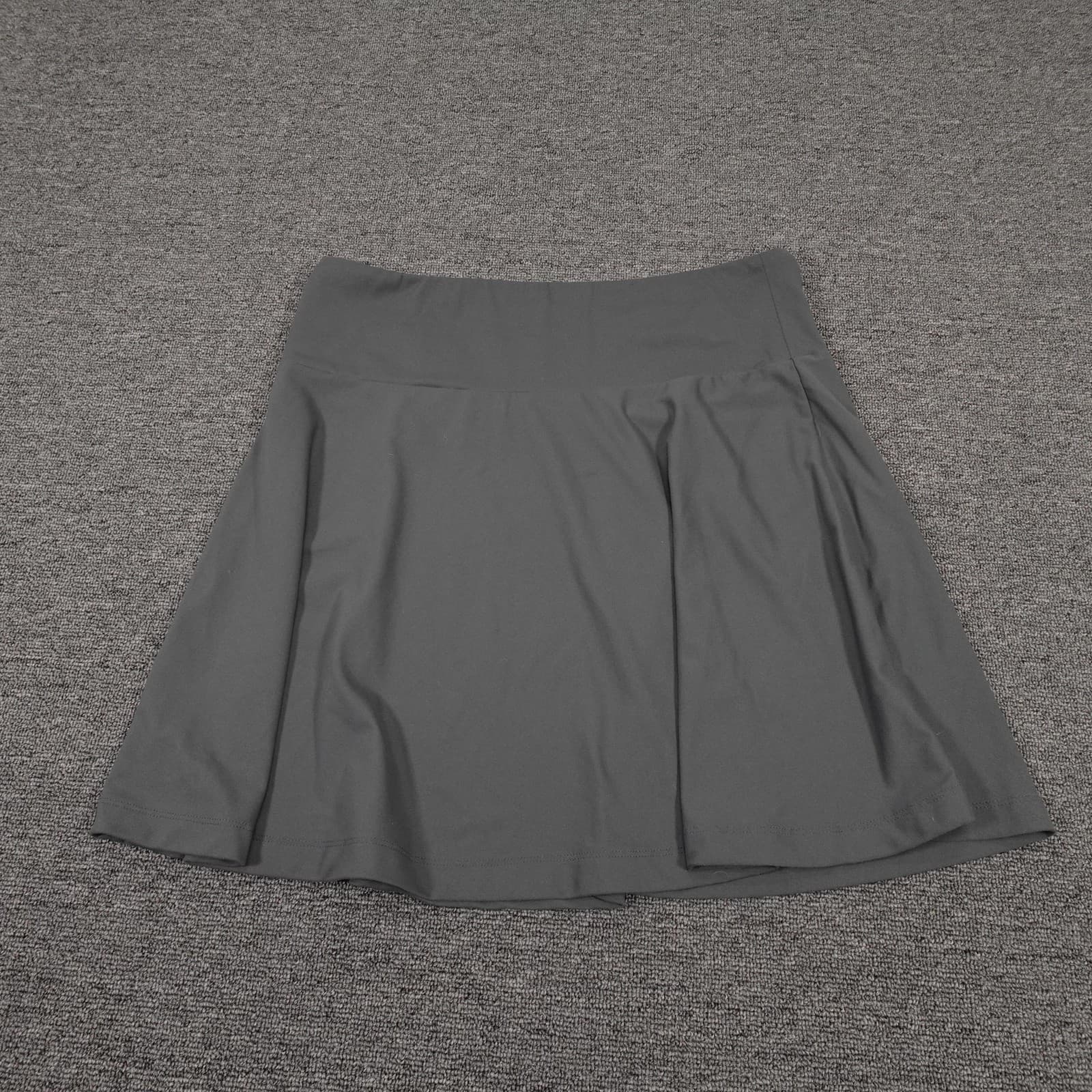 Eddie Bauer Skirt Womens Medium Gray Knit A-Line Pull On Casual Summer
