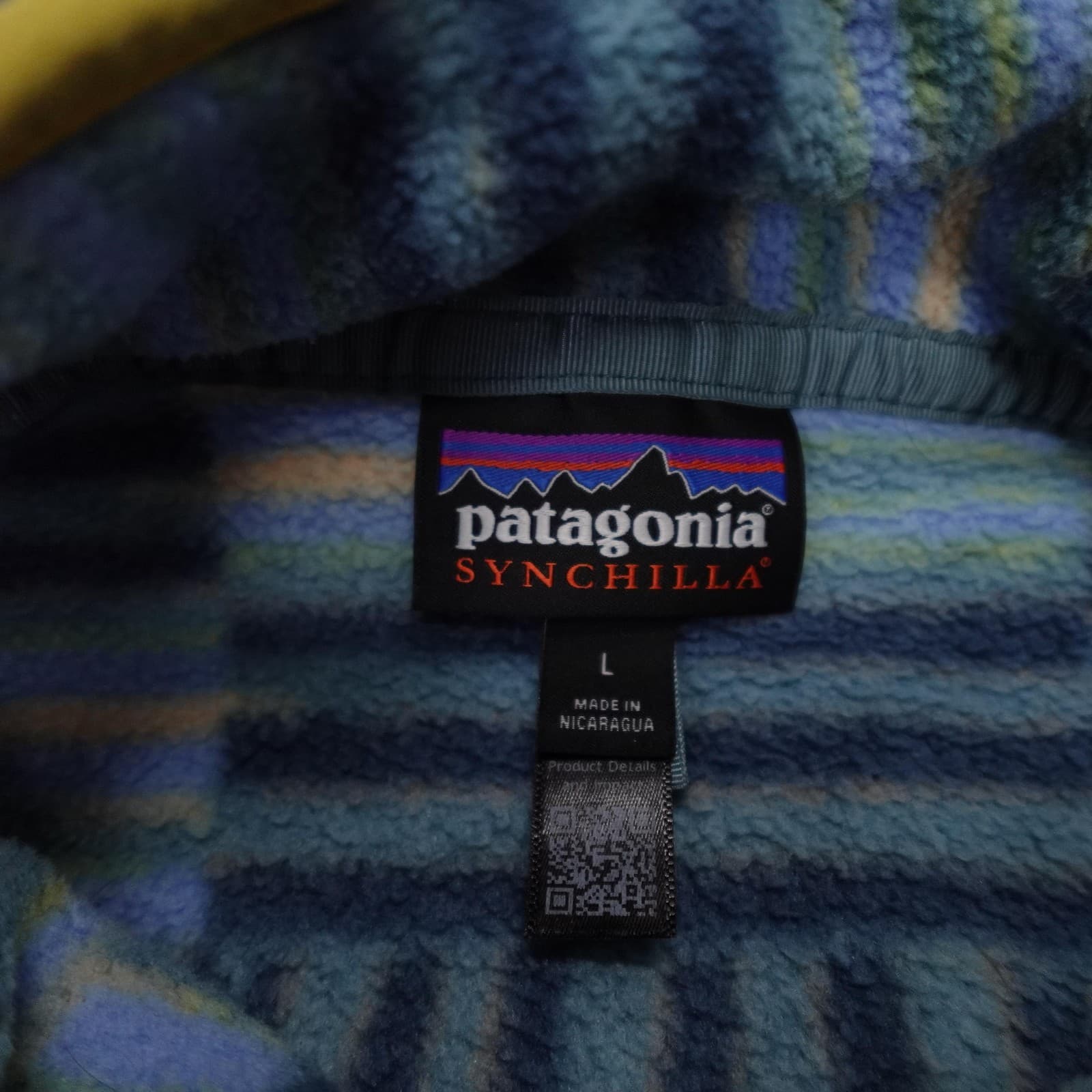 Patagonia Synchilla Pullover Mens Large Blue Fleece Snap-T Long Sleeve Mock Neck - Thumbnail 4