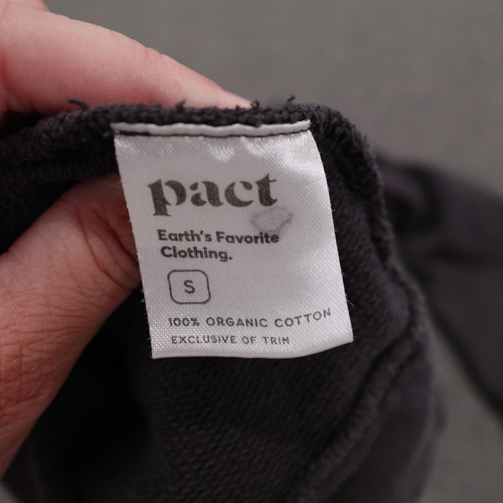Pact Hoodie Womens Small Gray Organic Cotton V-Neck Pullover Kangaroo Pocket - Thumbnail 6