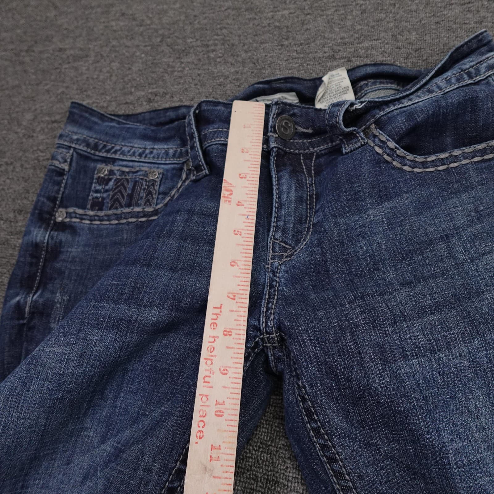 Stetson Classic Bootcut Jeans Womens 14 Short Blue Medium Wash Mid Rise 32x30 - Thumbnail 9